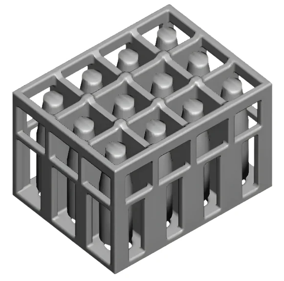 2674-148 N Gauge Work and Industry Platform Accessories - Milk Crate with Bottles - Pack of 2
