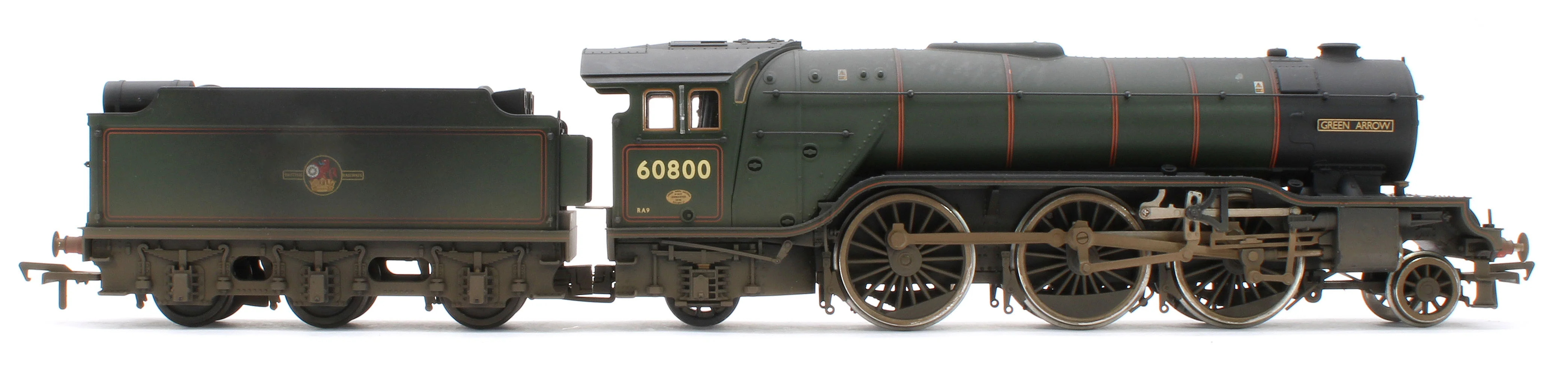 35-205NRMSFW Bespoke Weathered 'Green Arrow' BR Lined Green (Late Crest) Class V2 2-6-2 No.60800 Steam Locomotive - DCC Sound - Image 5