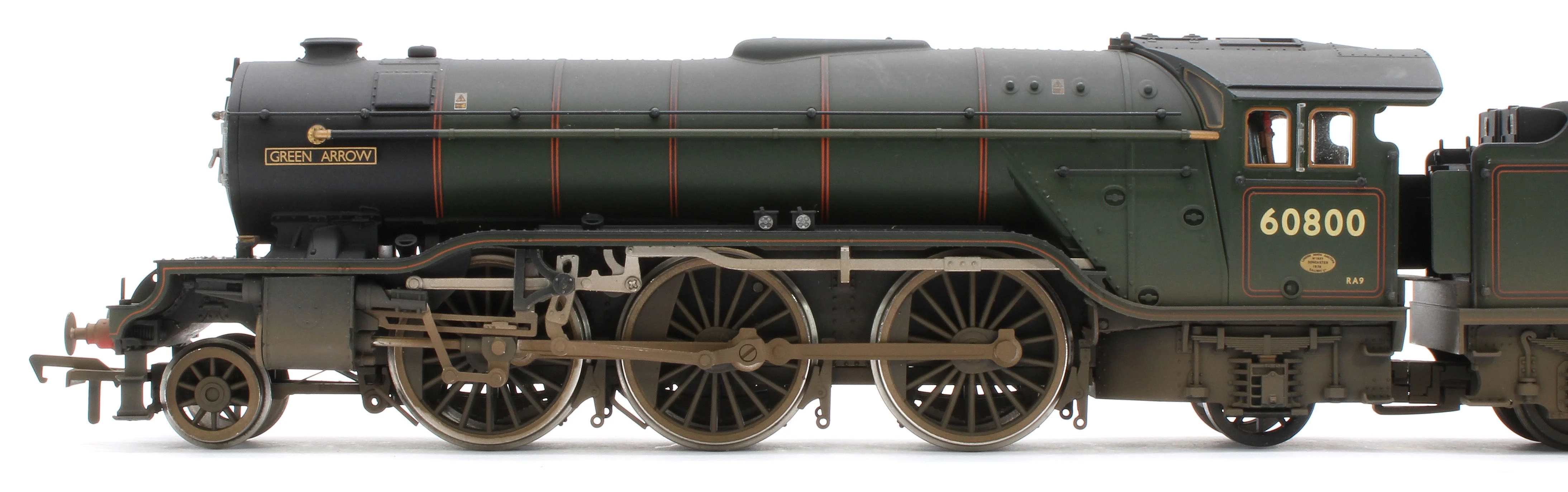 35-205NRMSFW Bespoke Weathered 'Green Arrow' BR Lined Green (Late Crest) Class V2 2-6-2 No.60800 Steam Locomotive - DCC Sound - Image 8