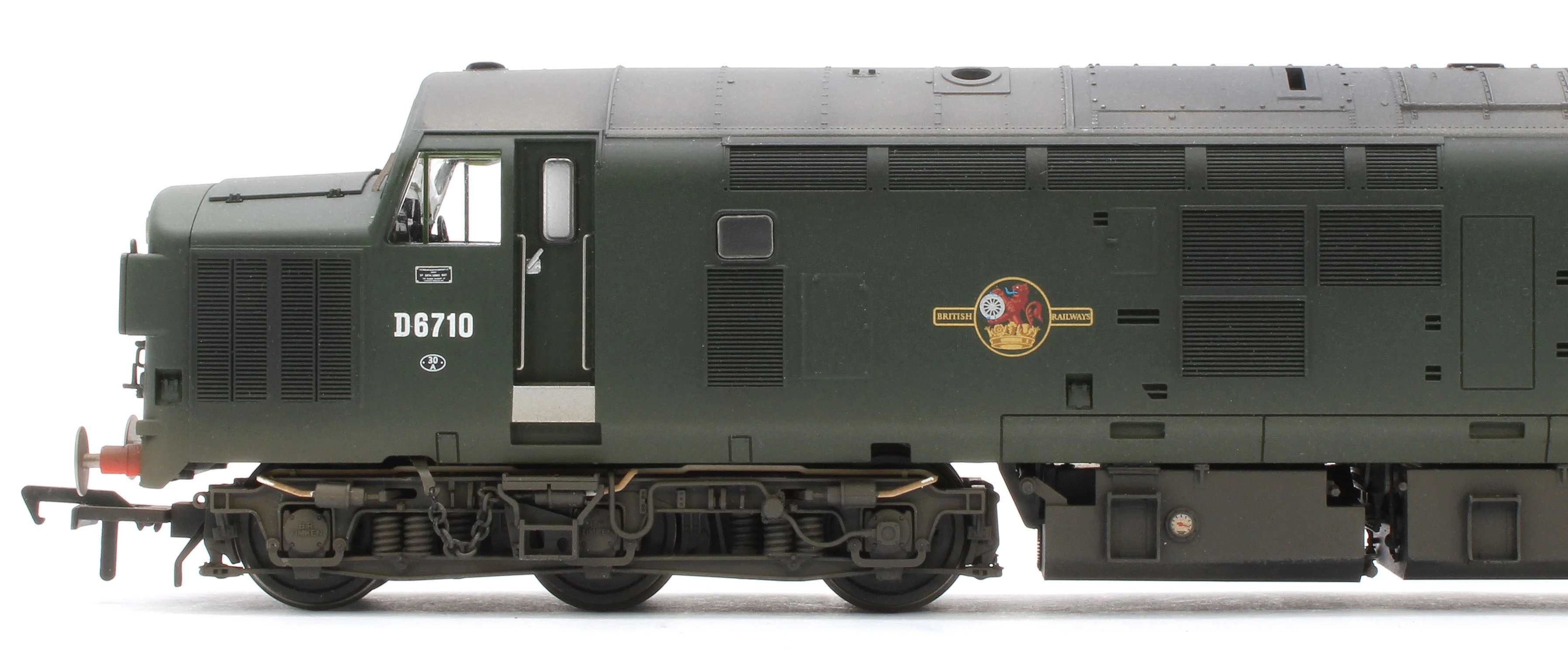 35-302W Bespoke Weathered Class 37/0 Split Headcode D6710 BR Green (Late Crest) Diesel Locomotive - Image 11