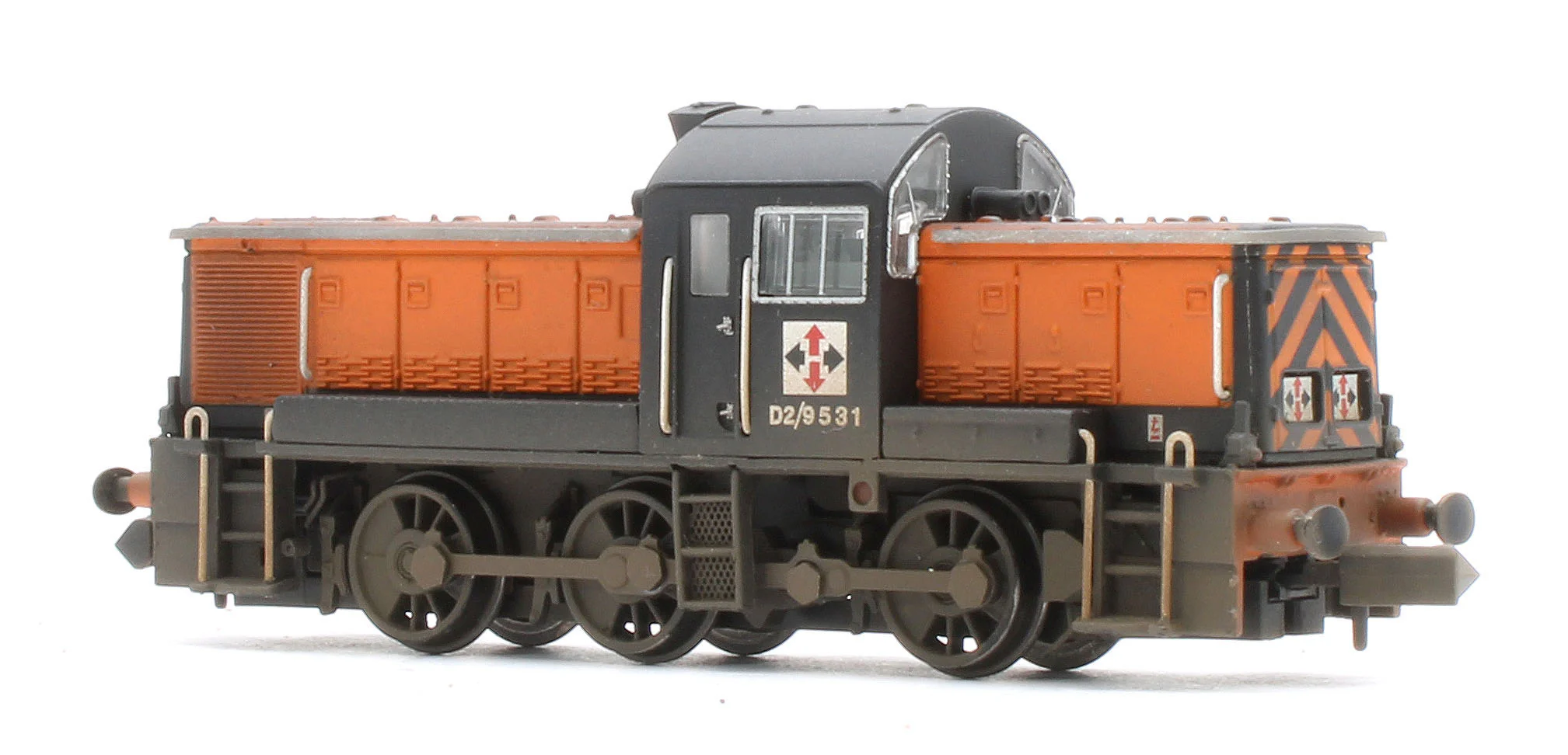 372-954W Bespoke Weathered Class 14 D2/9531 NCB British Oak Orange & Black Diesel Locomotive - Image 3