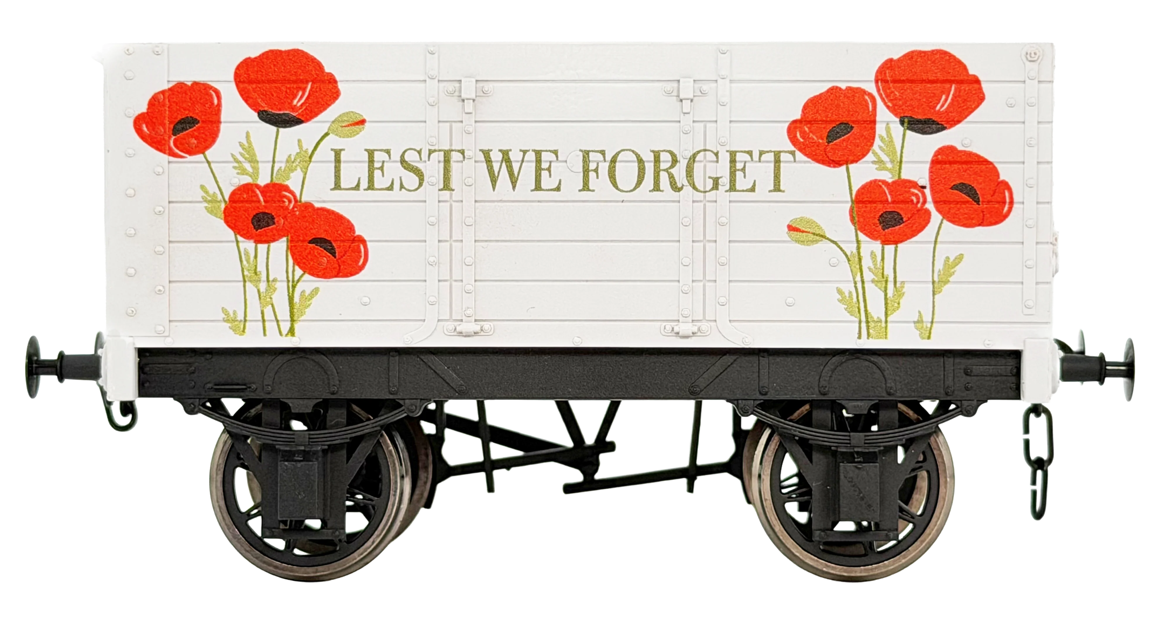 7F-073-038 Plank 9' Wheelbase Lest We Forget Poppy - Weathered