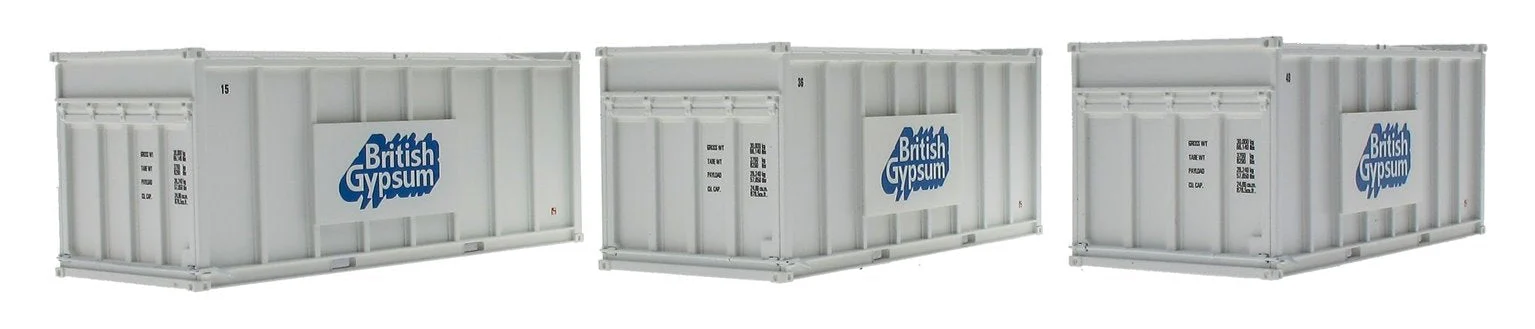 Pre-Owned ACC2255-GYPA Pack of 3 Gypsum 20' Containers - White Containers