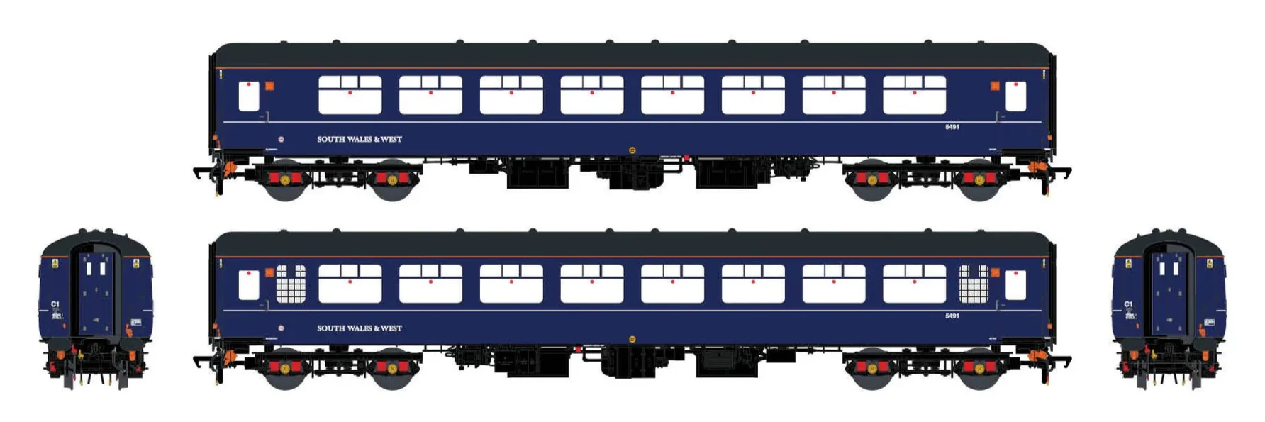 BR Mk.2b TSO 5491 South Wales & West blue
