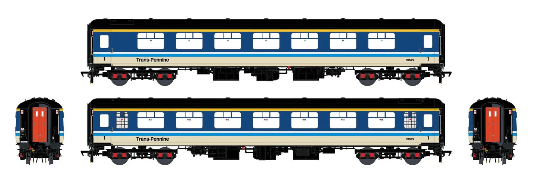 BR Mk.2c (large toilet window) FK M13527 Provincial w/Trans-Pennine brandings