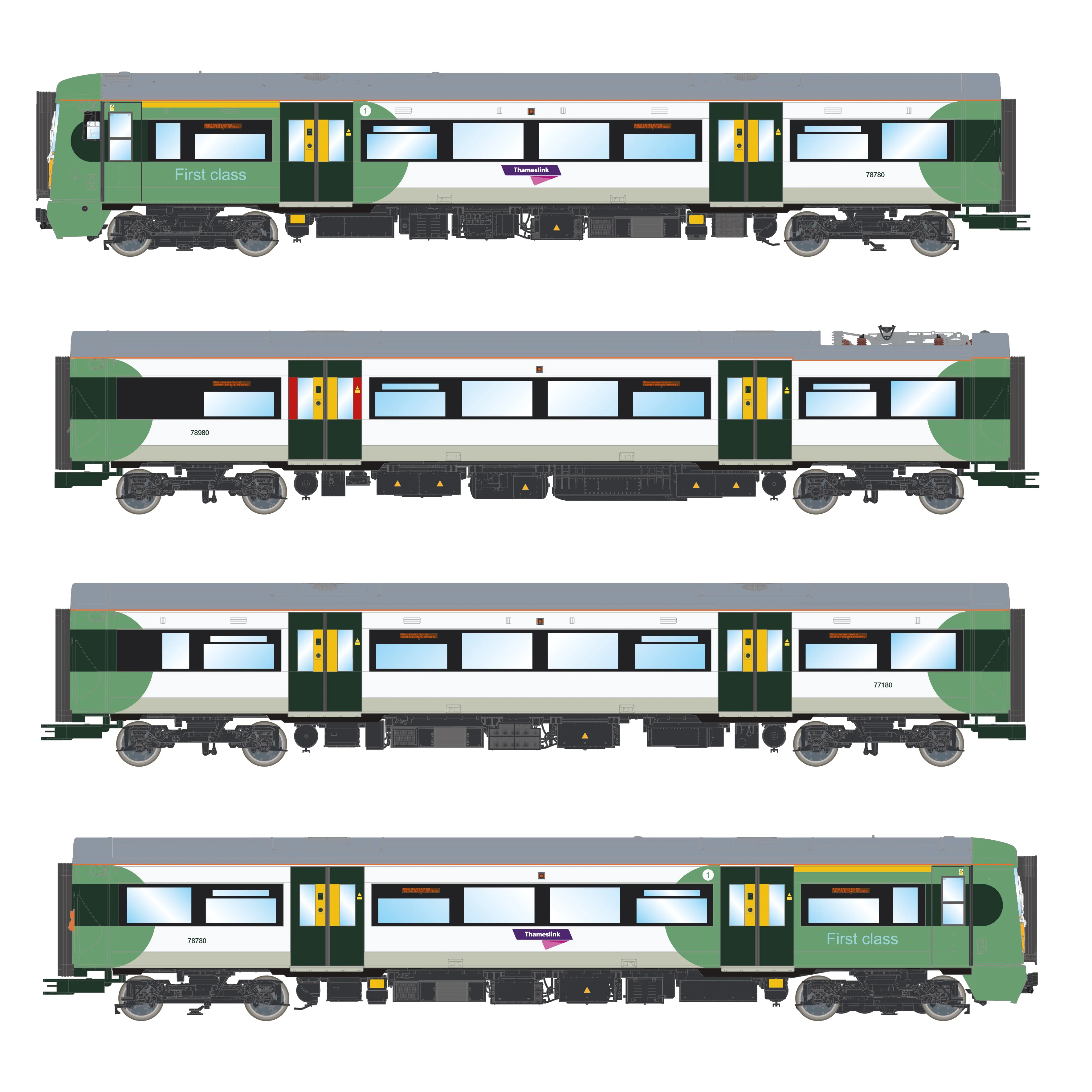 ACC3061-DCC Class 377 'Electrostar' 4-car EMU 377210 Southern Green & White (with Thameslink Branding) - DCC Sound