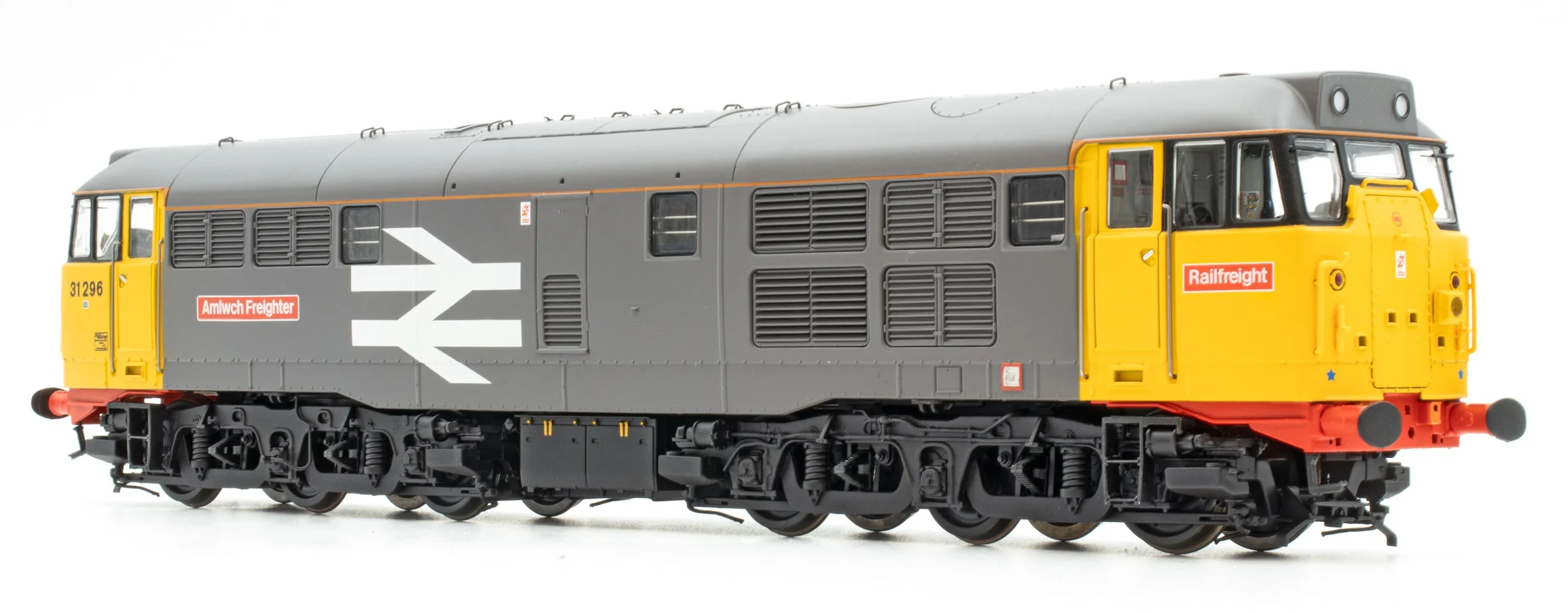 Class 31 31296 Railfreight Grey with Orange Cantrail Stripe 'Amlwch Freighter / Trên Nwyddau Amlwch' Diesel Locomotive - Image 2