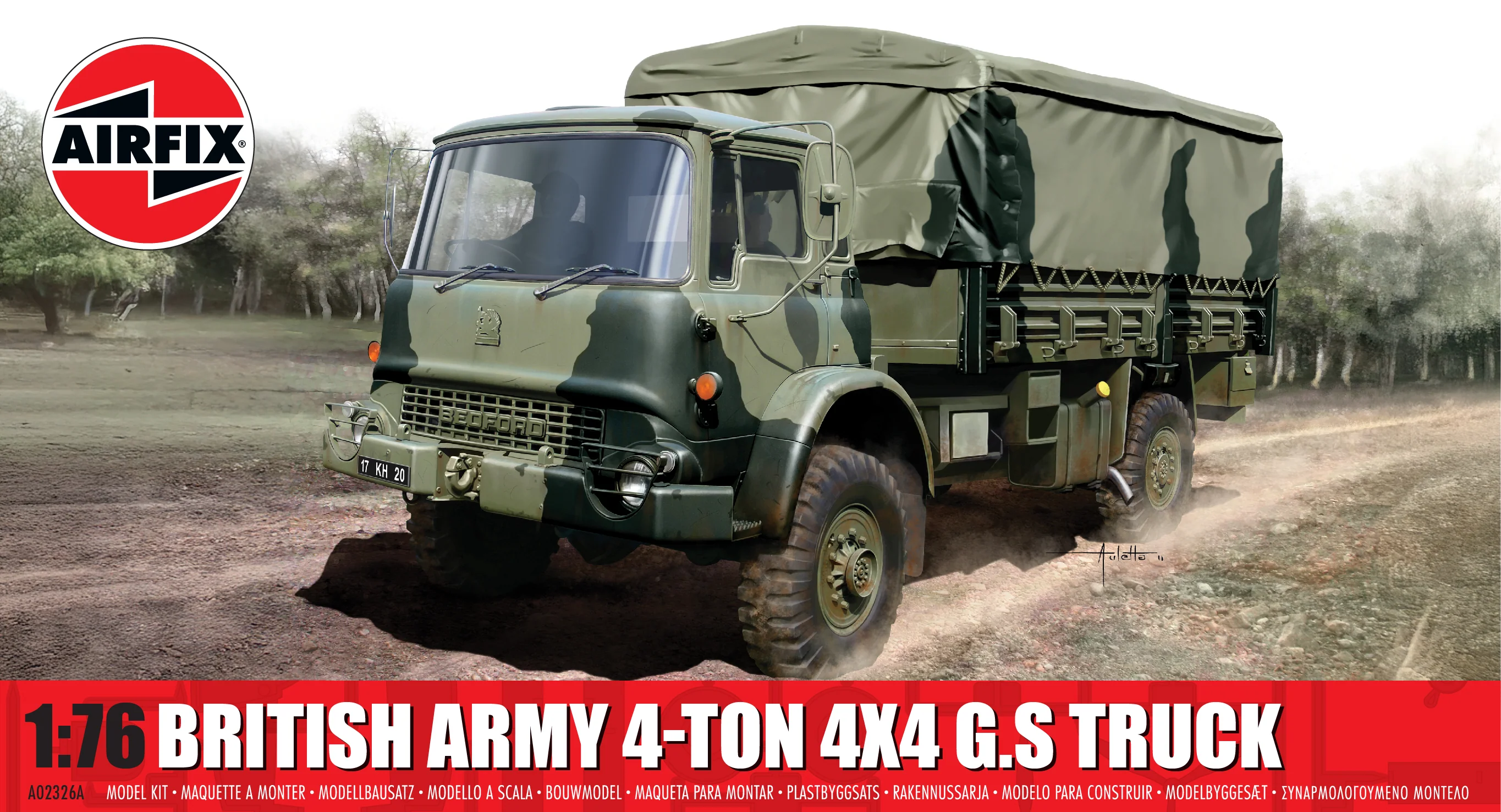 A02326A British Army 4-ton 4 x 4 G.S Truck Model Kit