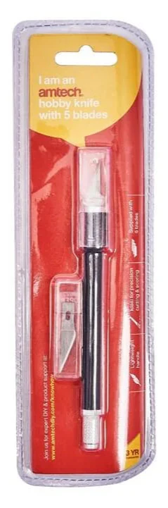 AM-S0492 Hobby knife with 5 spare blades - Image 2