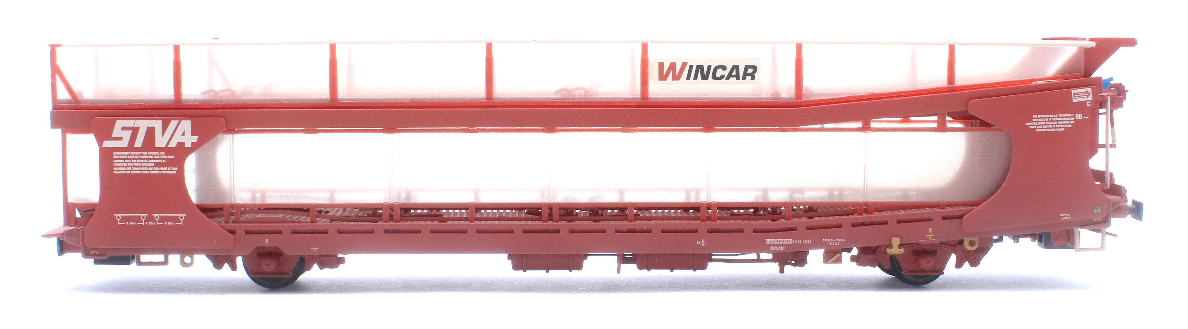 IPA Twin Double Deck Car Transporter 'STVA' Red (Weathered) Exclusive Edition - Image 12