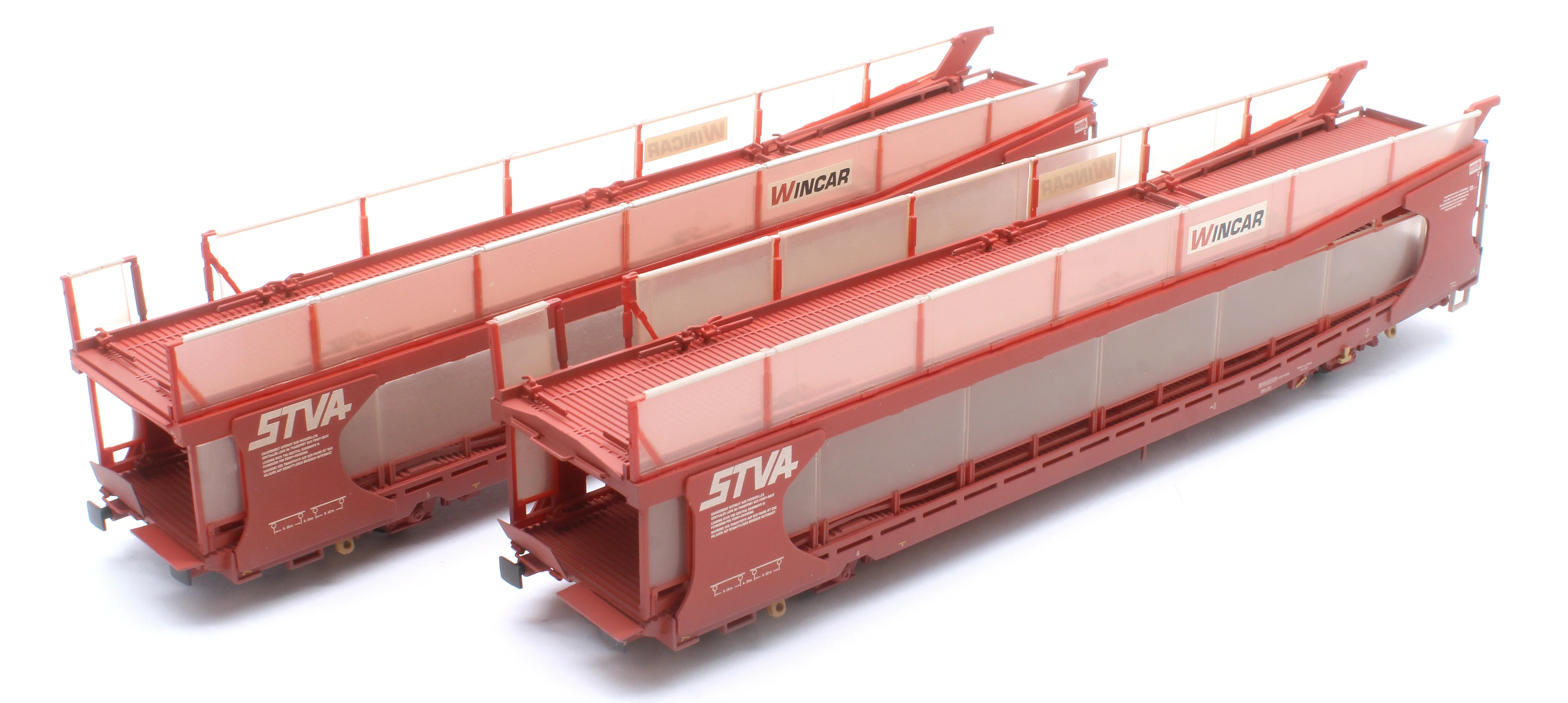 IPA Twin Double Deck Car Transporter 'STVA' Red (Weathered) Exclusive Edition - Image 3