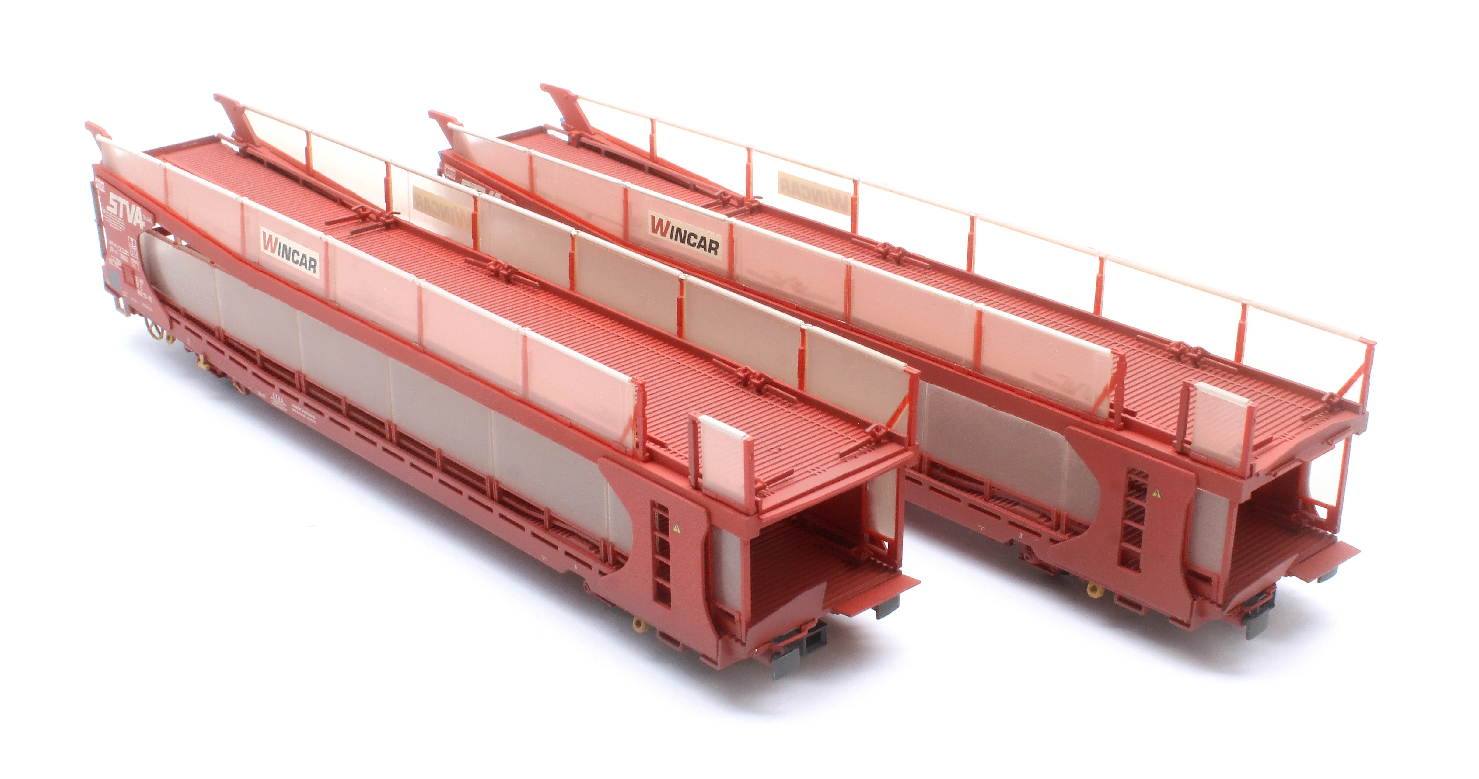IPA Twin Double Deck Car Transporter 'STVA' Red (Weathered) Exclusive Edition - Image 4