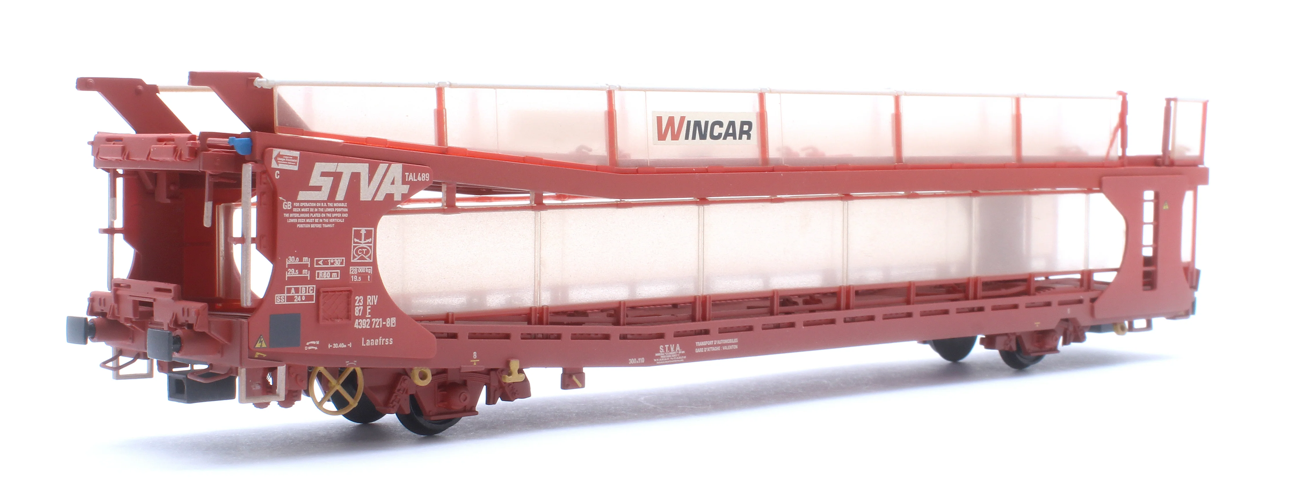 IPA Twin Double Deck Car Transporter 'STVA' Red (Weathered) Exclusive Edition - Image 5