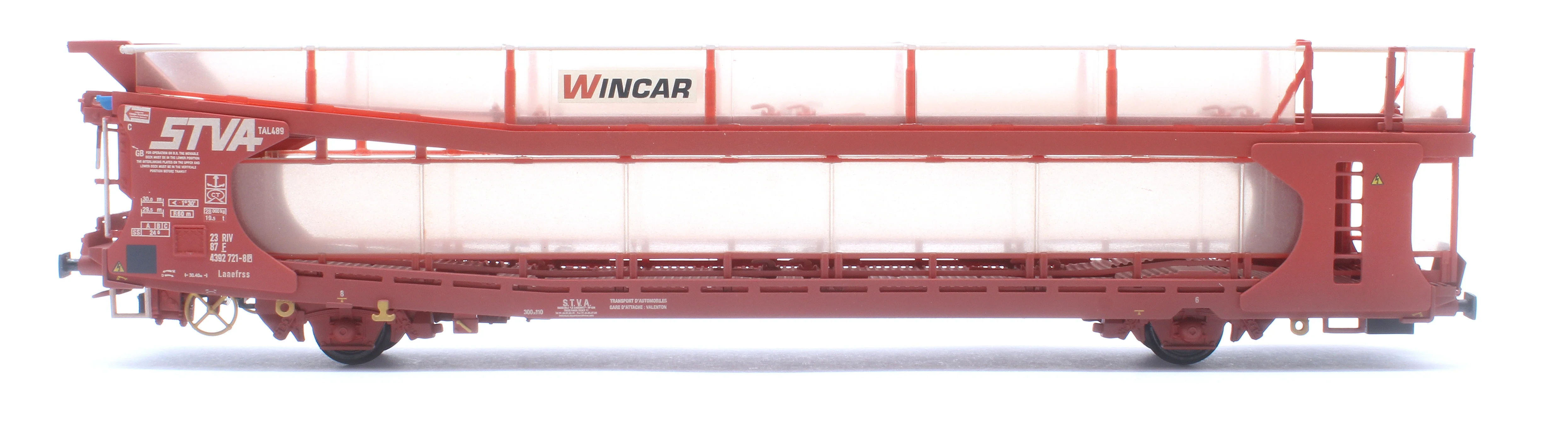 IPA Twin Double Deck Car Transporter 'STVA' Red (Weathered) Exclusive Edition - Image 6