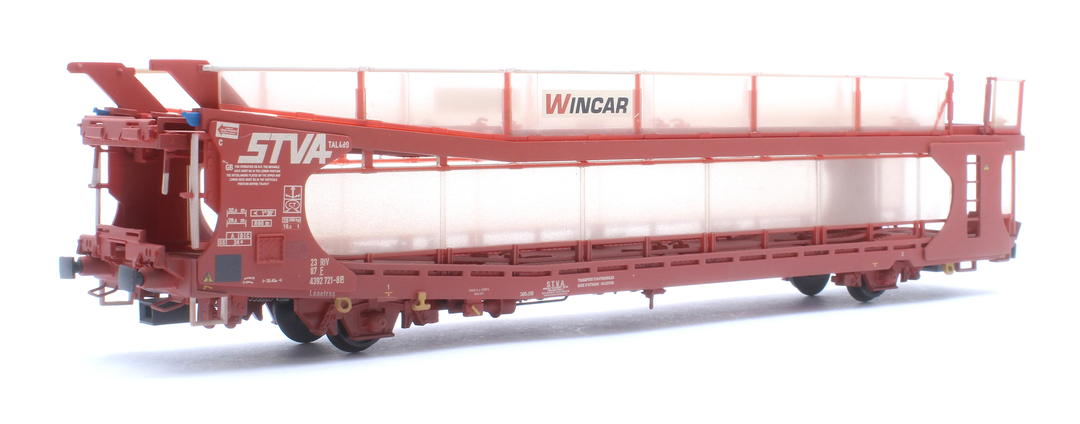 IPA Twin Double Deck Car Transporter 'STVA' Red (Weathered) Exclusive Edition - Image 9