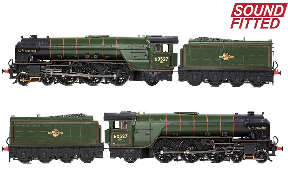 31-528BSF LNER Peppercorn A2 60527 'Sun Chariot' BR Lined Green (Late Crest) Steam Locomotive - DCC Sound - Image 2