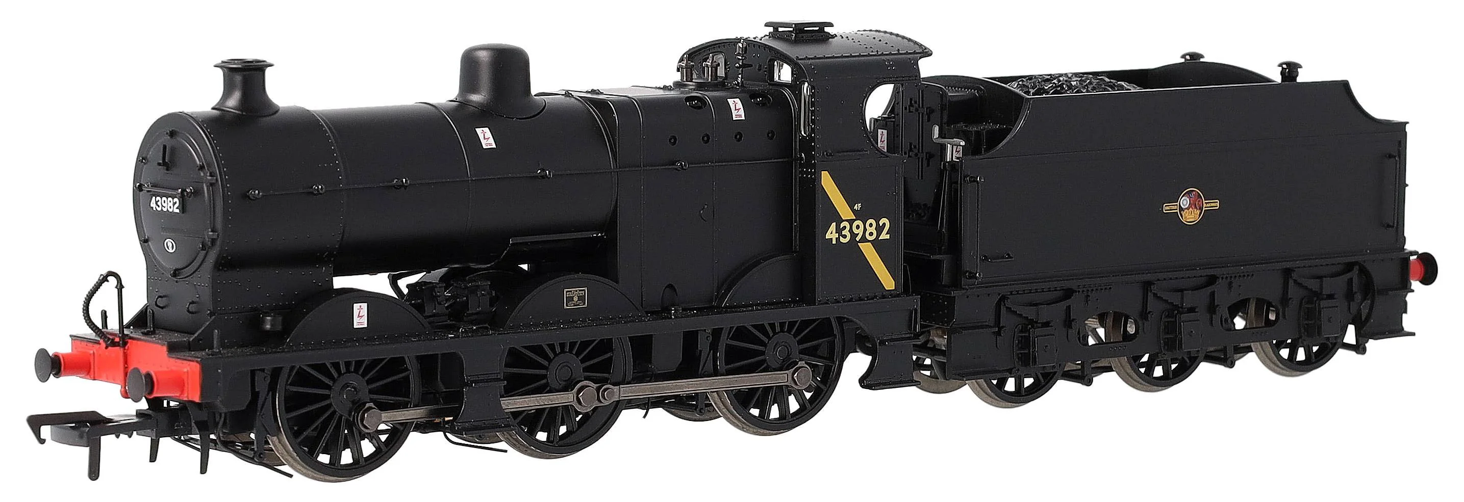 MR 3835 (4F) with Fowler Tender 43982 BR Black (Late Crest) Steam Locomotive
