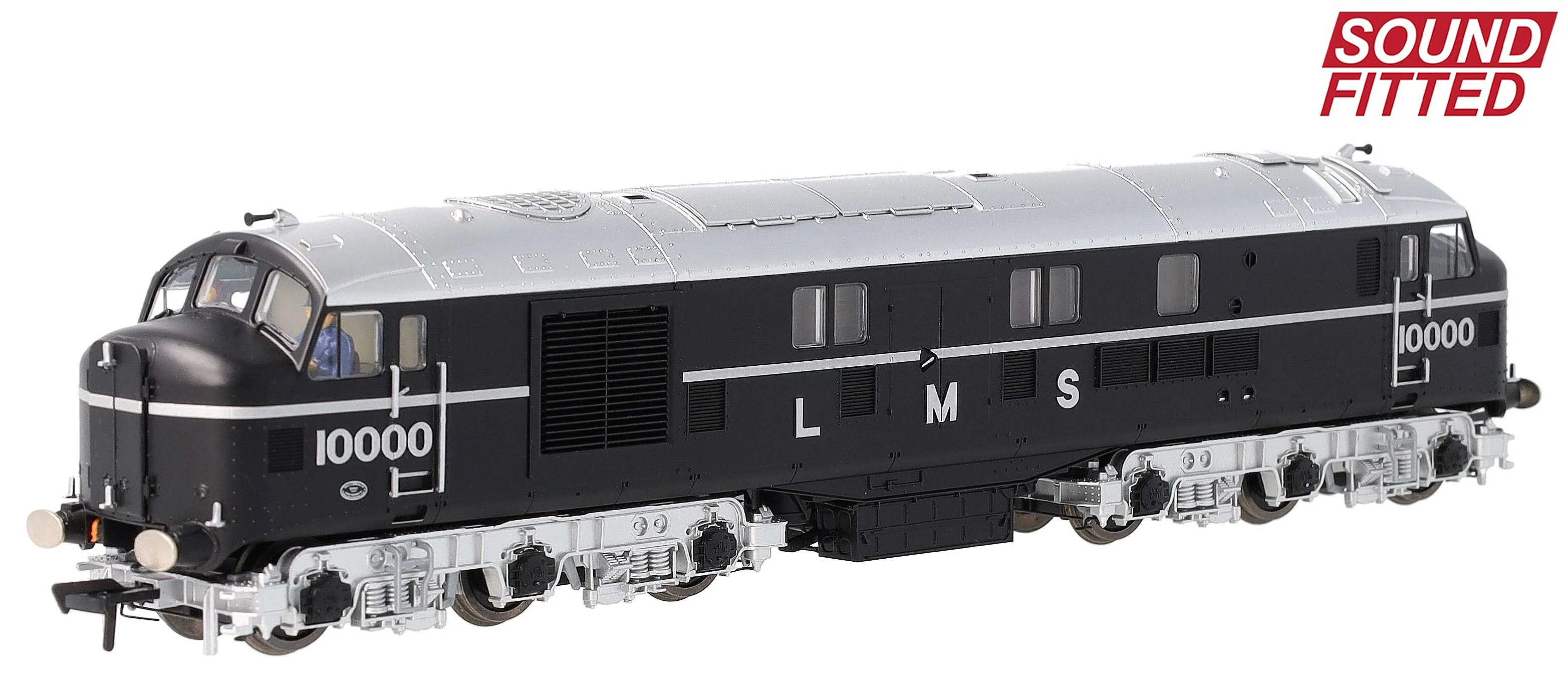 LMS 10000 Black & Chrome With LMS Lettering Diesel Locomotive - DCC Sound