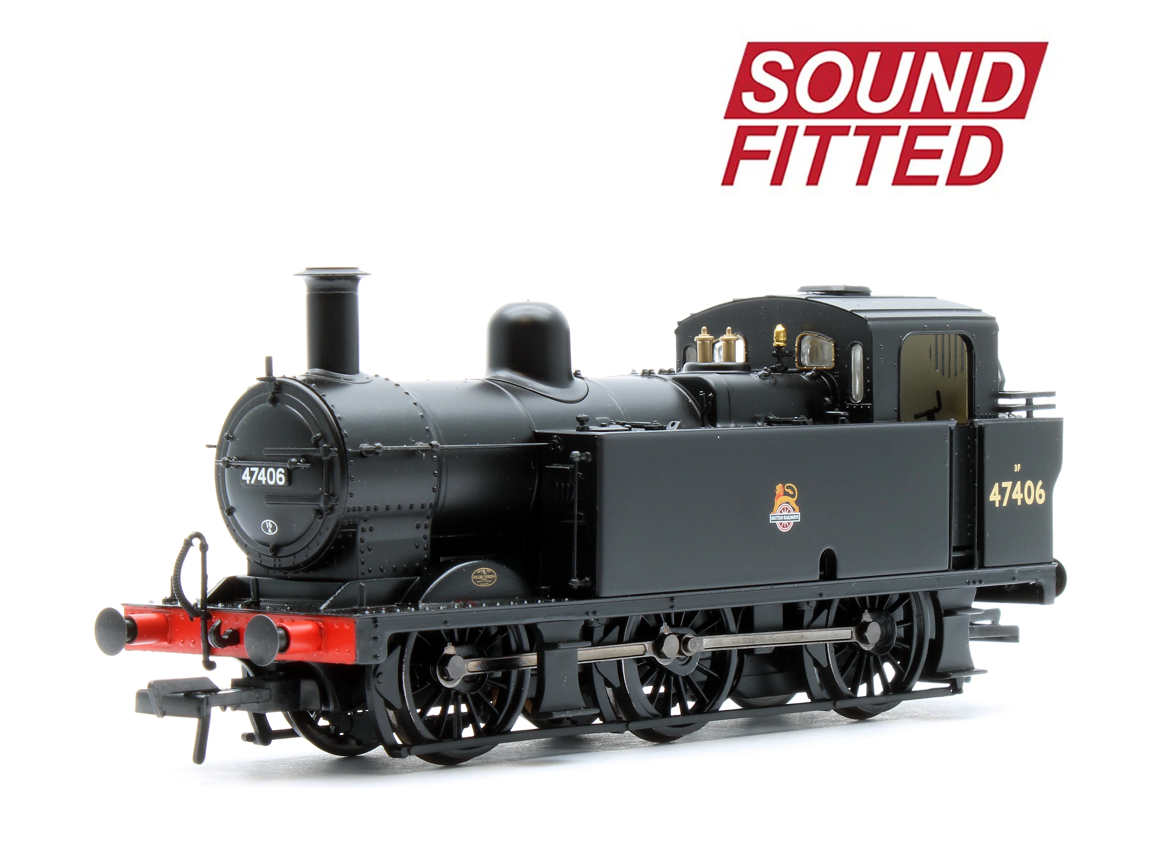 32-231BSF LMS Fowler 3F (Jinty) 47406 BR Black (Early Emblem) Steam Locomotive - DCC Sound