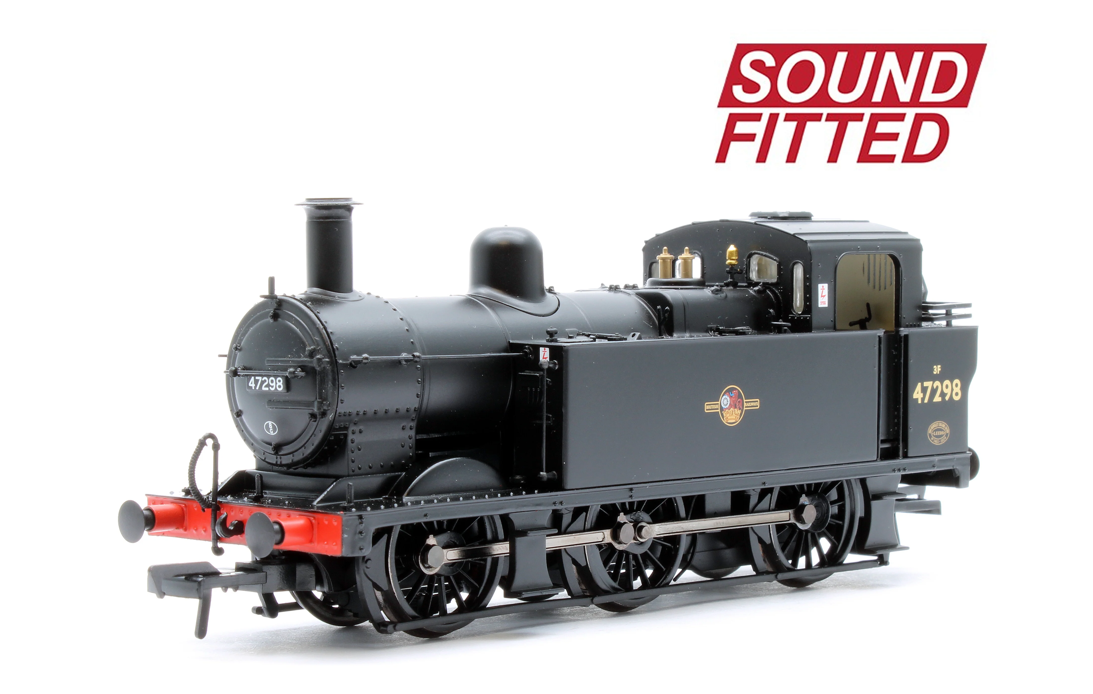 32-232ASF LMS Fowler 3F (Jinty) 47298 BR Black (Late Crest) Steam Locomotive - DCC Sound