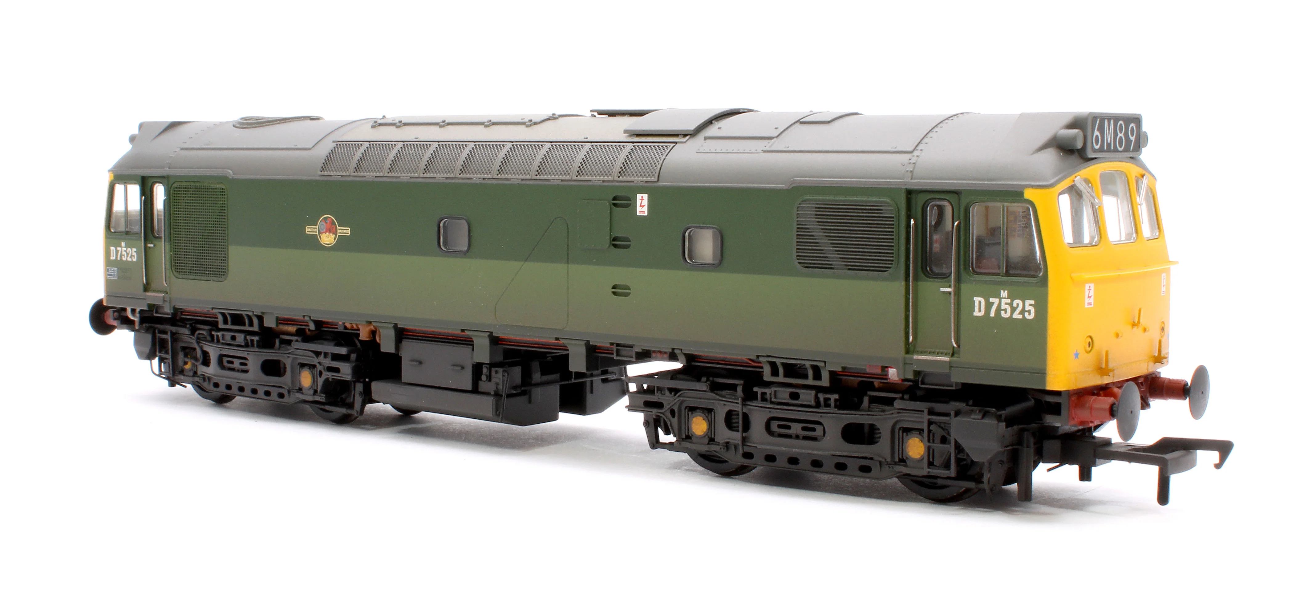 32-342 Class 25/2 D7525 BR Two-Tone Green (Full Yellow Ends) Diesel Locomotive - Weathered - Image 2