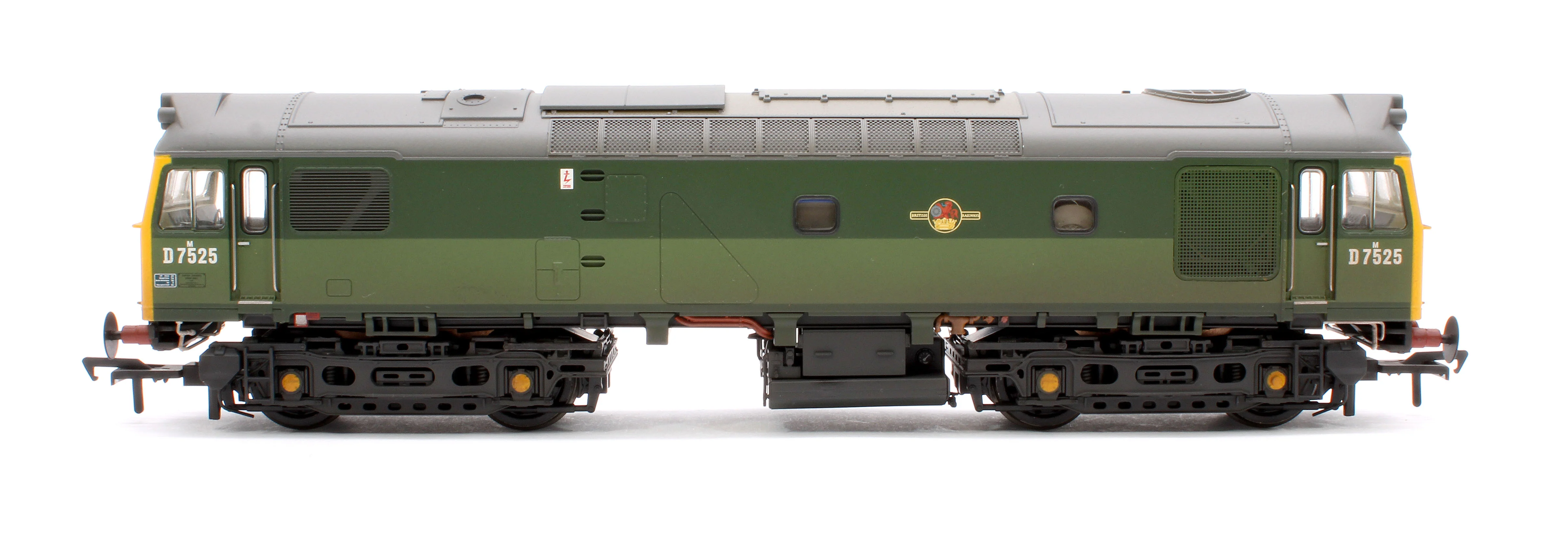 32-342 Class 25/2 D7525 BR Two-Tone Green (Full Yellow Ends) Diesel Locomotive - Weathered - Image 5