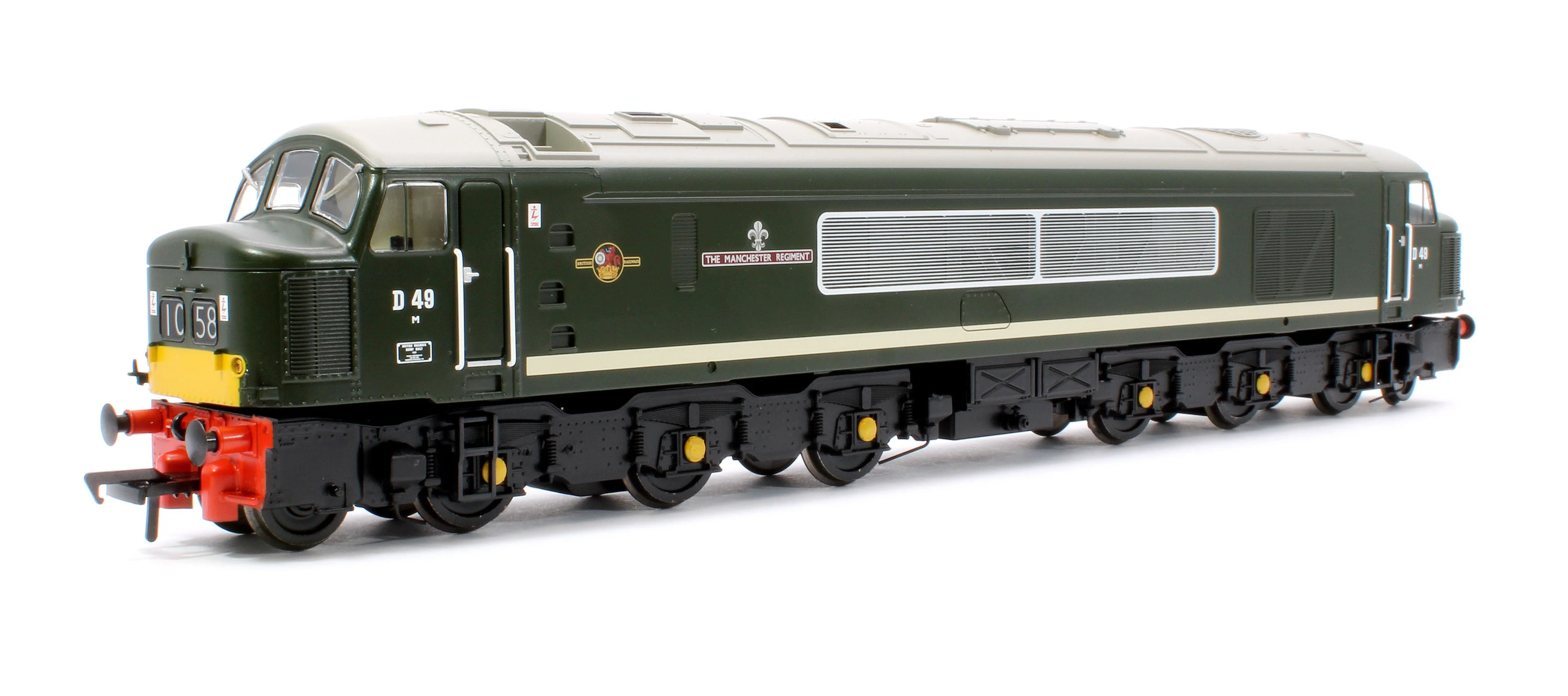 Pre-Owned 32-678A Class 45 Split Centre H/C D49 'The Manchester Regiment' BR Green (Small Yellow Panels) Diesel Locomotive - Image 3