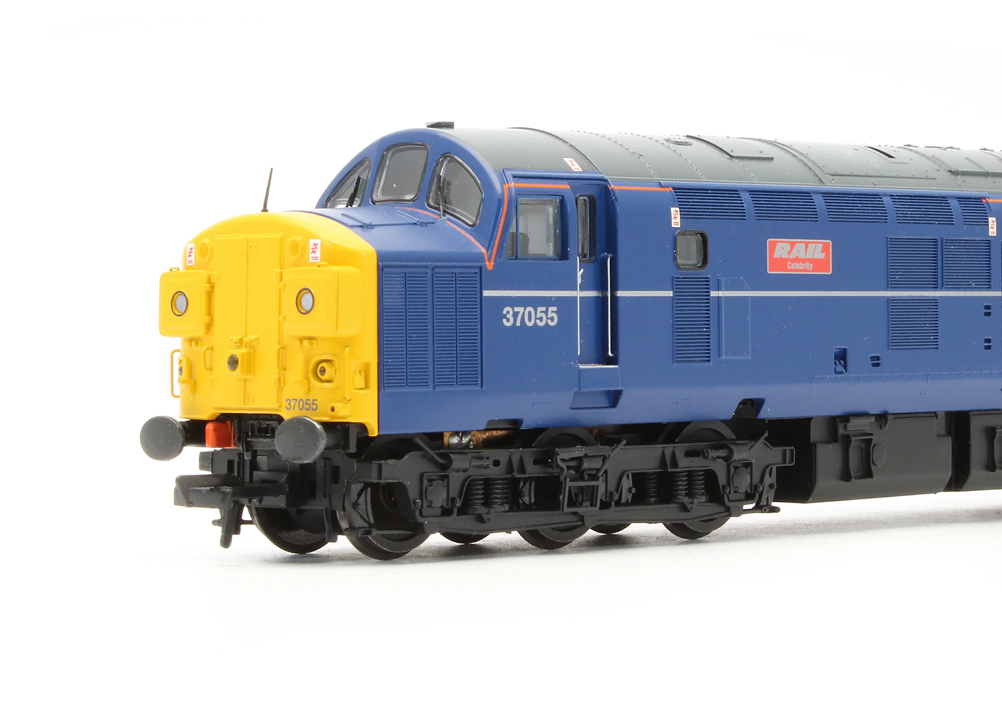 Pre-Owned Class 37/0 37055 'Rail Celebrity' Mainline Blue Diesel Locomotive - DCC Fitted - Image 3