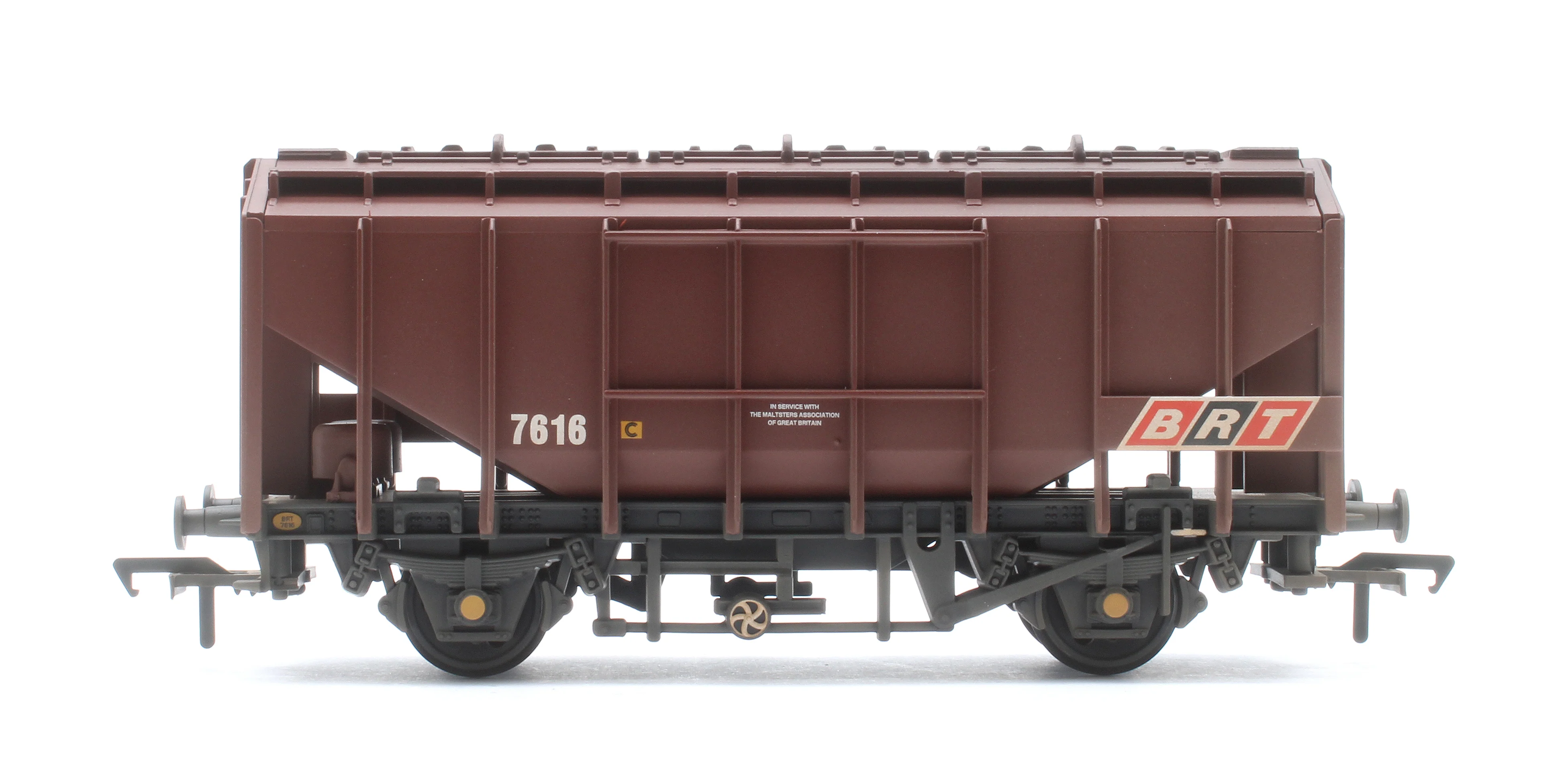 35 Ton PAV Bulk Grain Wagon BRT Brown No. 7616 - Weathered - Image 2
