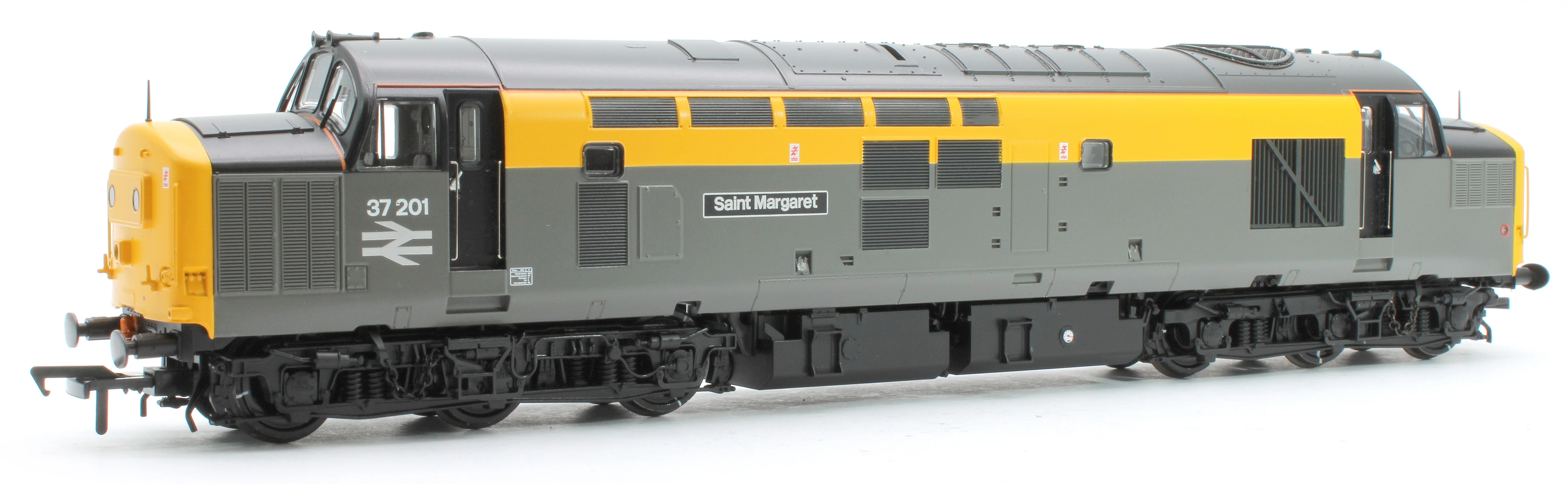 35-308 Class 37/0 Centre Headcode 37201 'St. Margaret' BR Eng. Grey & Yellow Diesel Locomotive