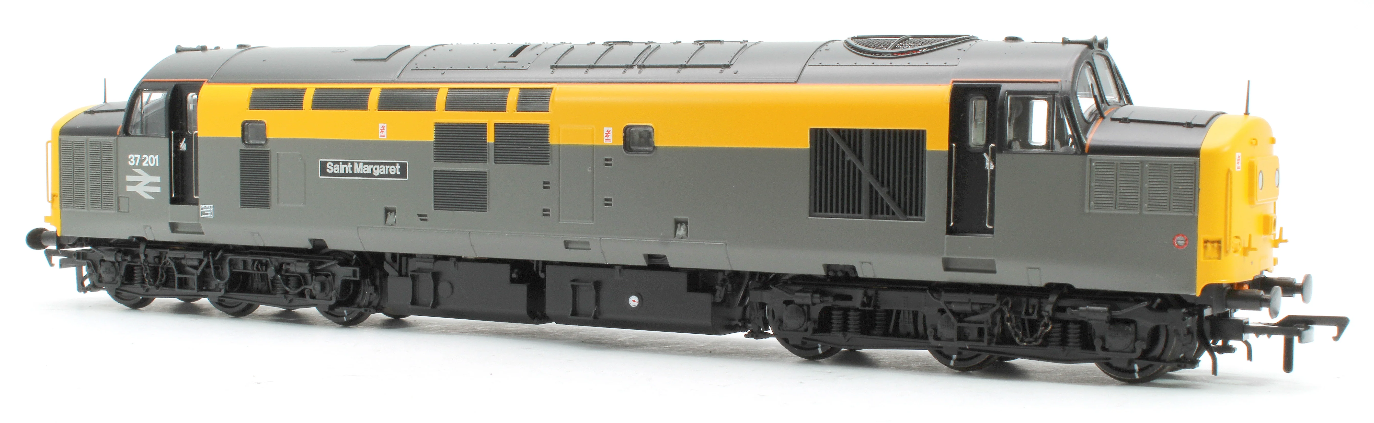 Class 37/0 Centre Headcode 37201 'St. Margaret' BR Eng. Grey & Yellow Diesel Locomotive (DCC Sound) - Image 2