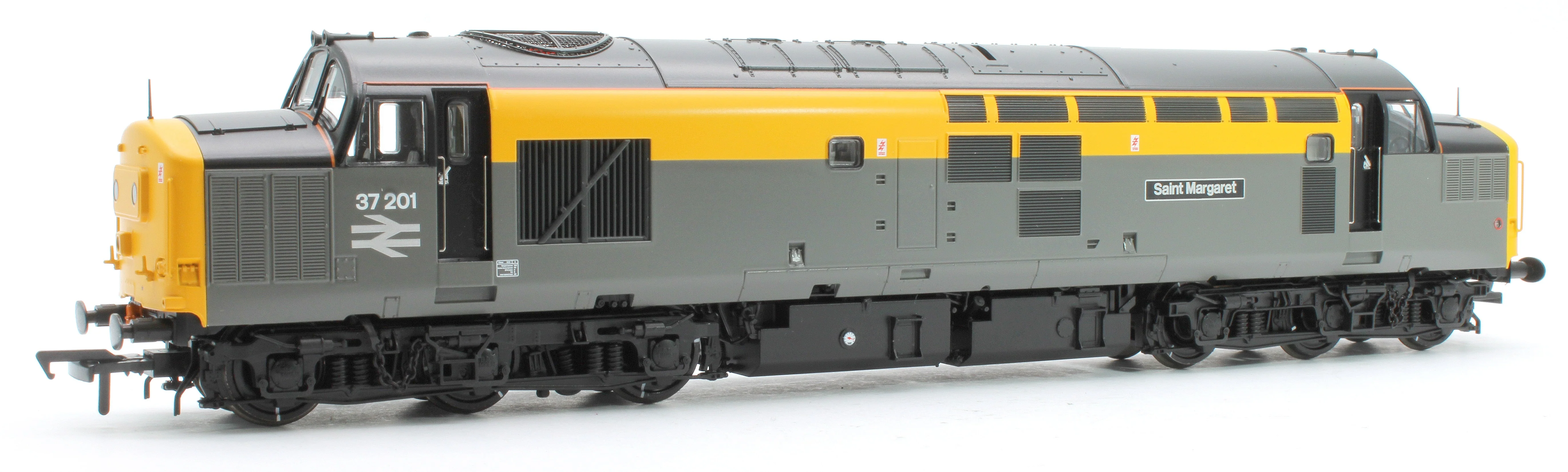 Pre-Owned Class 37/0 Centre Headcode 37201 'St. Margaret' BR Eng. Grey & Yellow Diesel Locomotive - Deluxe DCC Sound - Image 3