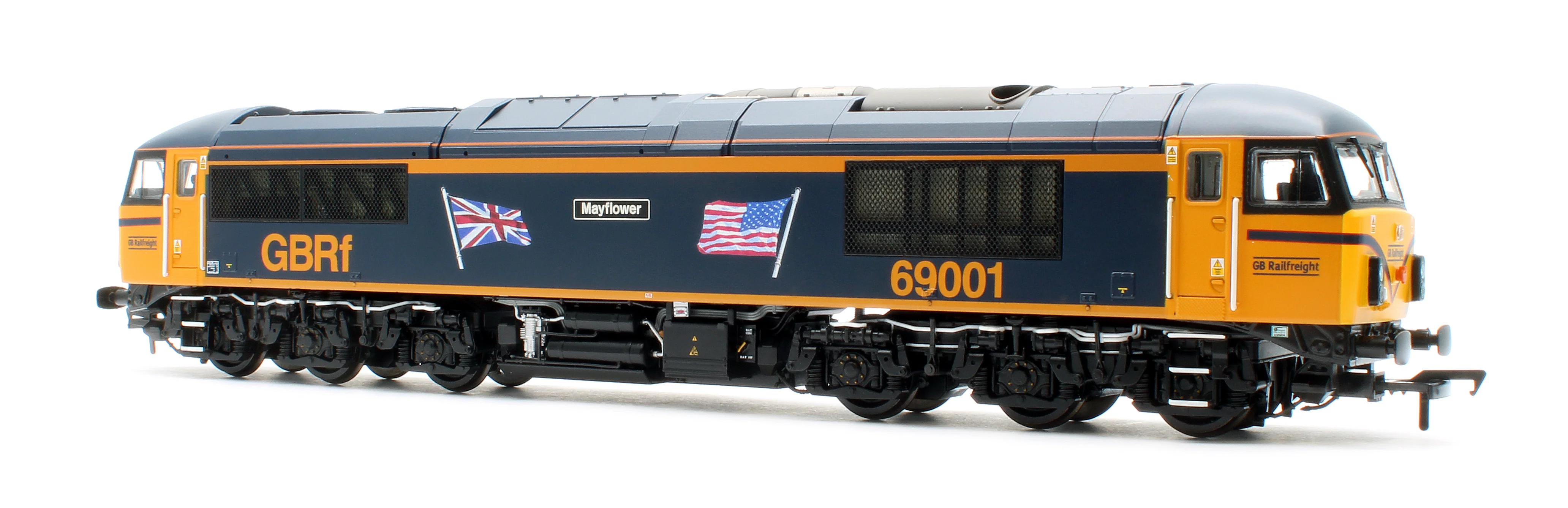 35-776SF Class 69 69001 'Mayflower' GBRf (UK & US Flags) Diesel Locomotive - DCC Sound - Image 2