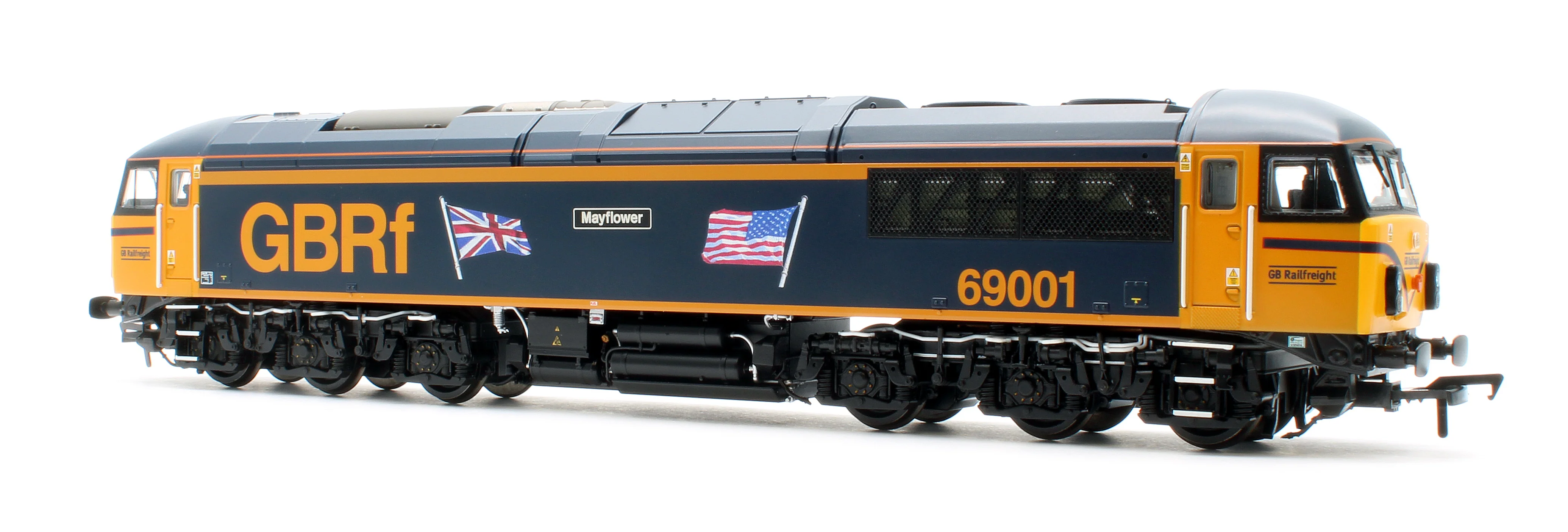 35-776SF Class 69 69001 'Mayflower' GBRf (UK & US Flags) Diesel Locomotive - DCC Sound - Image 4
