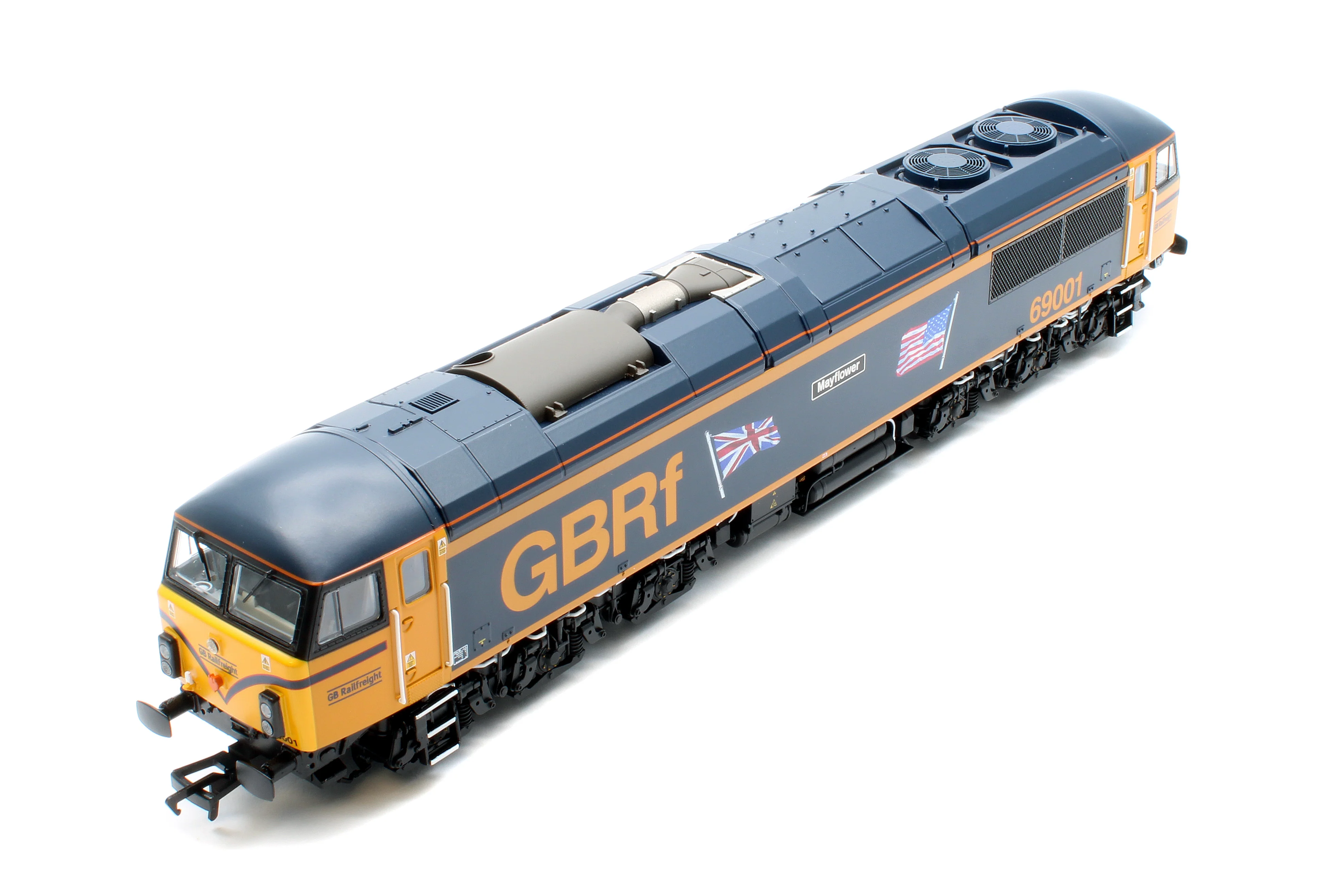 35-776SF Class 69 69001 'Mayflower' GBRf (UK & US Flags) Diesel Locomotive - DCC Sound - Image 8