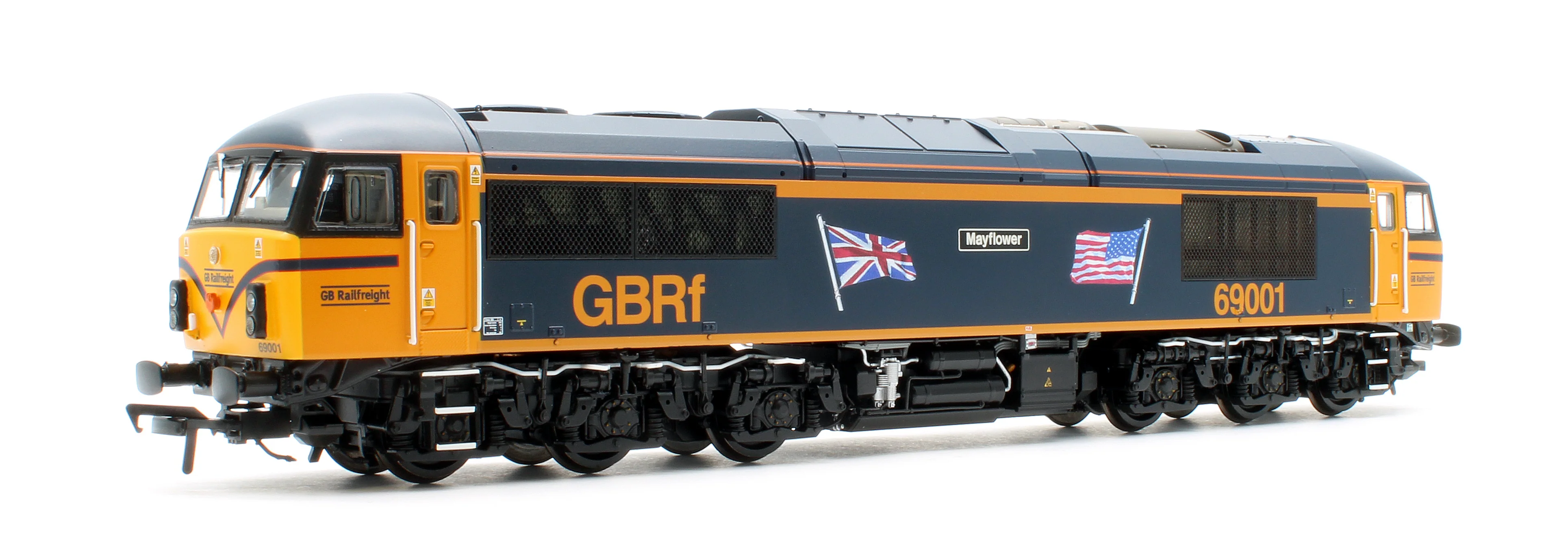 35-776SFX Class 69 69001 'Mayflower' GBRf (UK & US Flags) Diesel Locomotive - DCC Sound Deluxe - Image 3