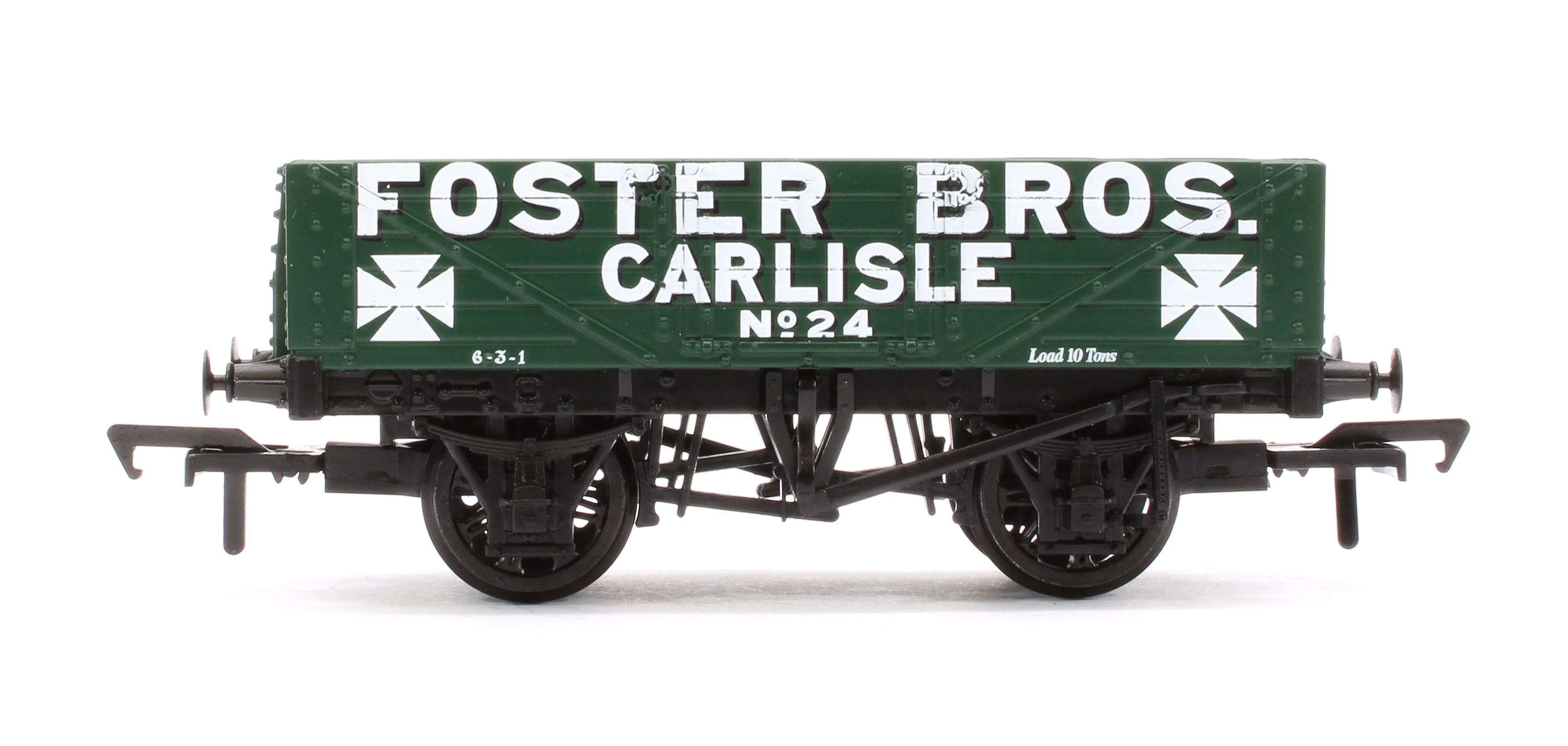 37-063A 5 Plank Wagon Wooden Floor 'Foster Bros.' Green No.24 - Image 2