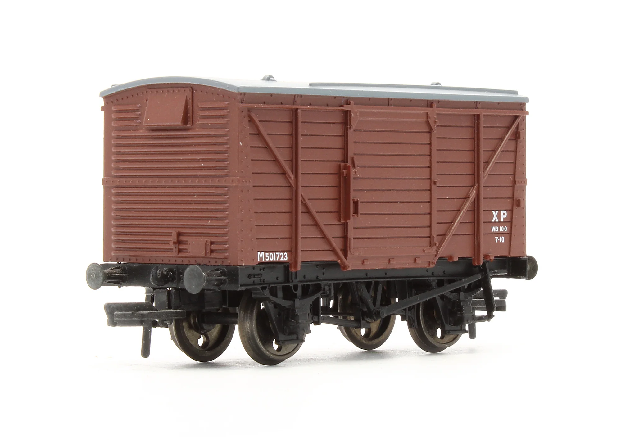 Pre-Owned 37-802 12 Ton Planked Ventilated Van BR Brown 'M501723' - Image 2