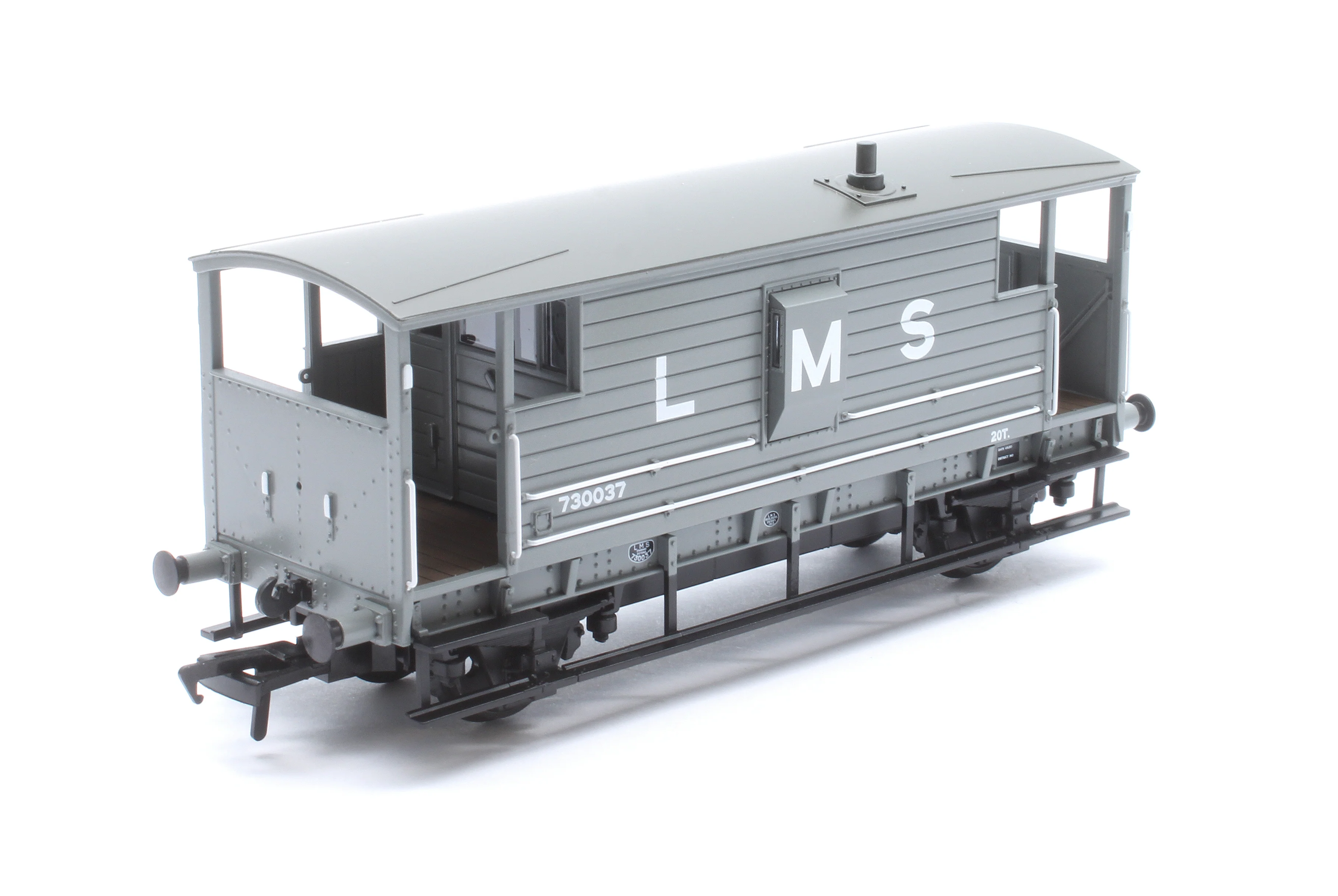 38-975 LMS 20T Brake Van LMS (L M S) Grey No. 730037 - Image 5
