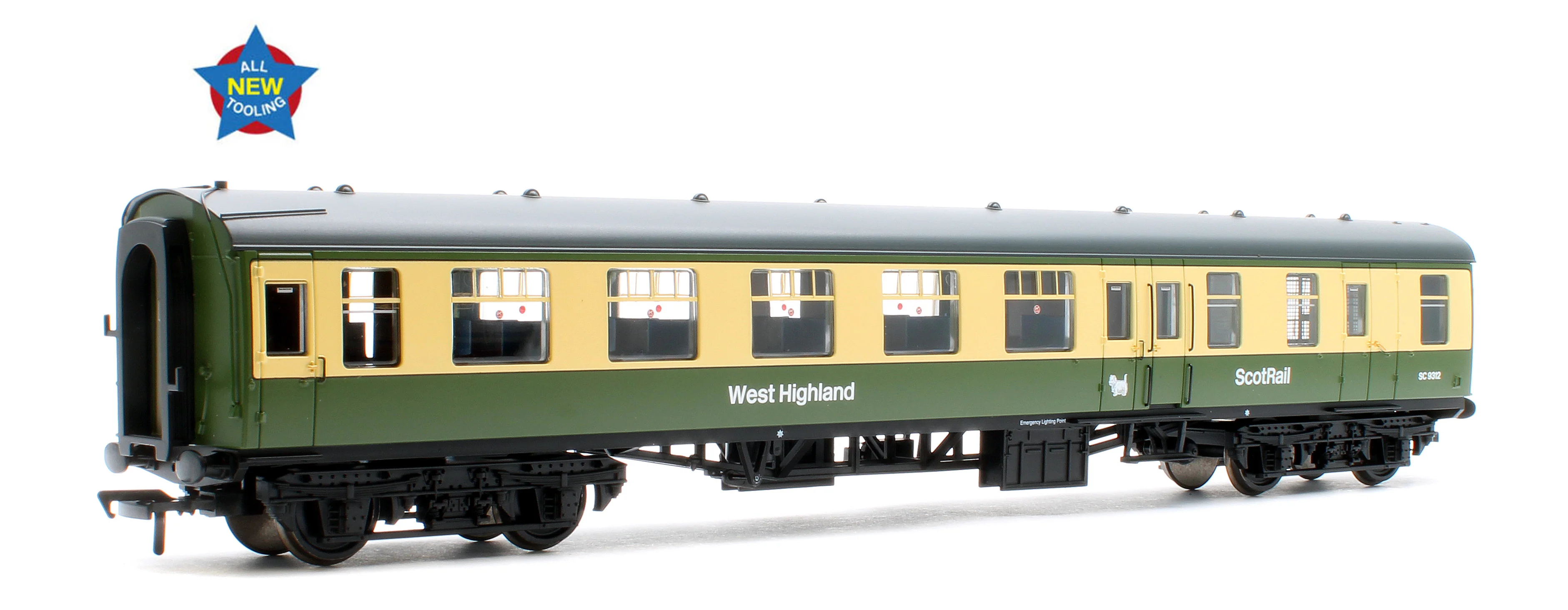 39-806 BR MK1 BSO Brake Second Open BR West Highland Line Green & Cream No.SC9312