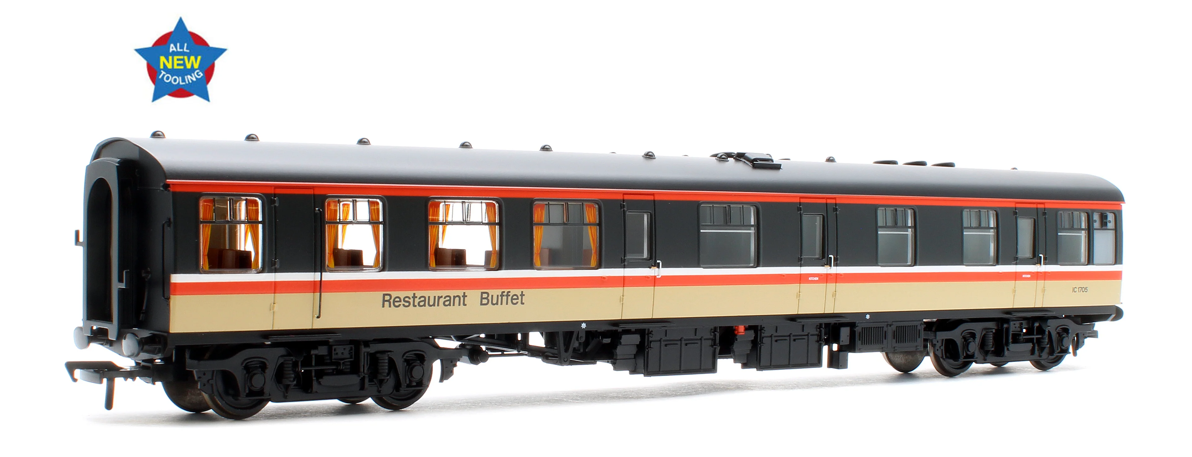 39-855 BR MK1 RB(R) Restaurant Buffet Refurbished BR InterCity (Executive) No.IC1705