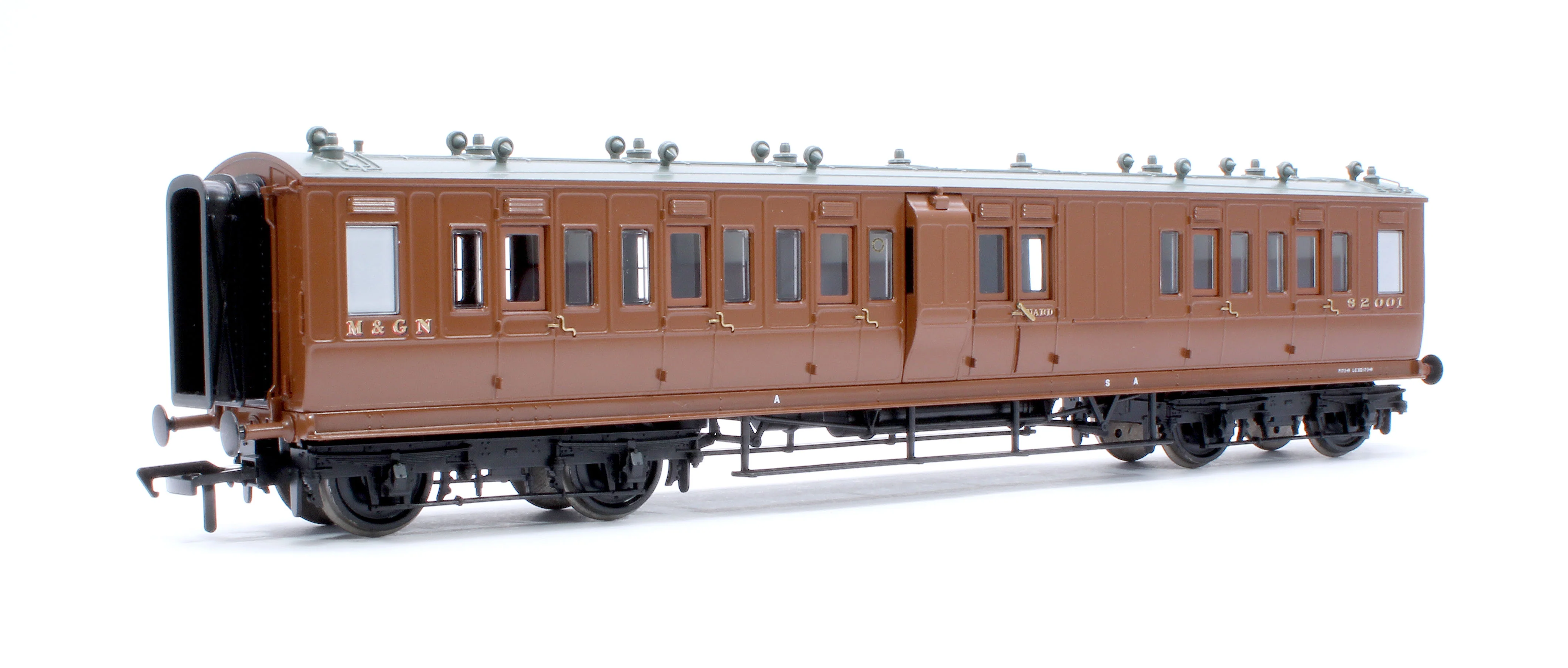 39-881 LNWR 50ft Arc Roof Brake Third Corridor M&GN Brown No.82001