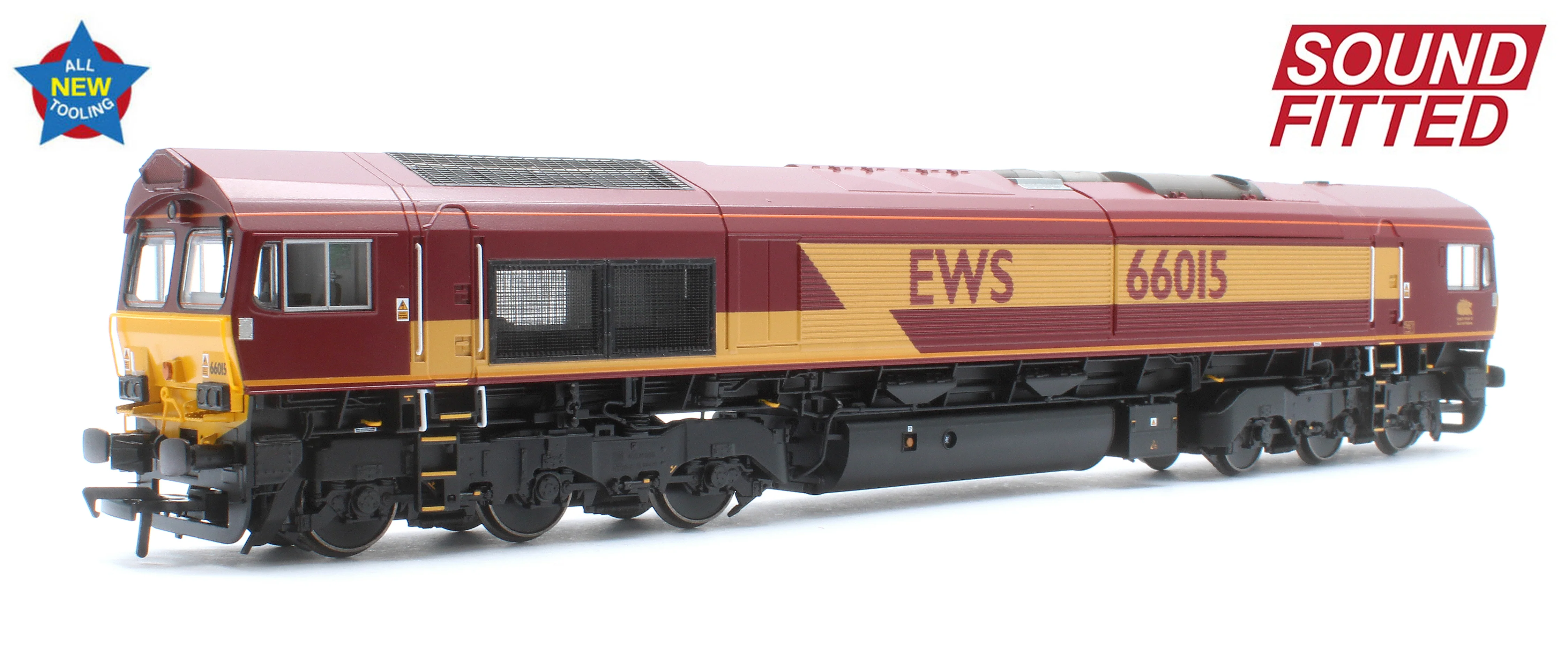 Class 66/0 66015 EWS Diesel Locomotive - DCC Sound