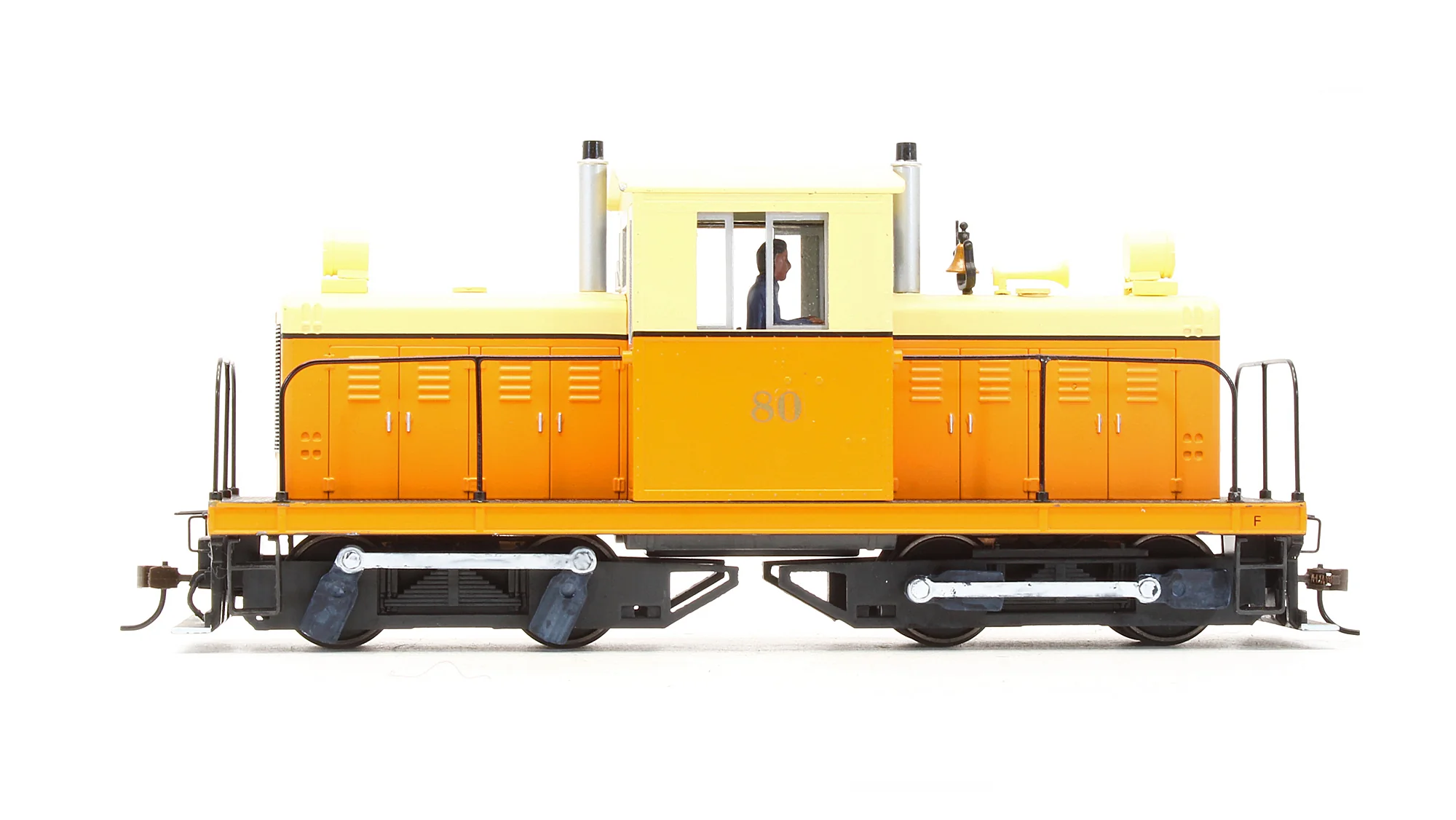 Pre-Owned Whitcomb 50 Ton Centre-Cab - Painted, Unlettered - Orange/Cream - Diesel Locomotive - DCC Sound Fitted - Image 3