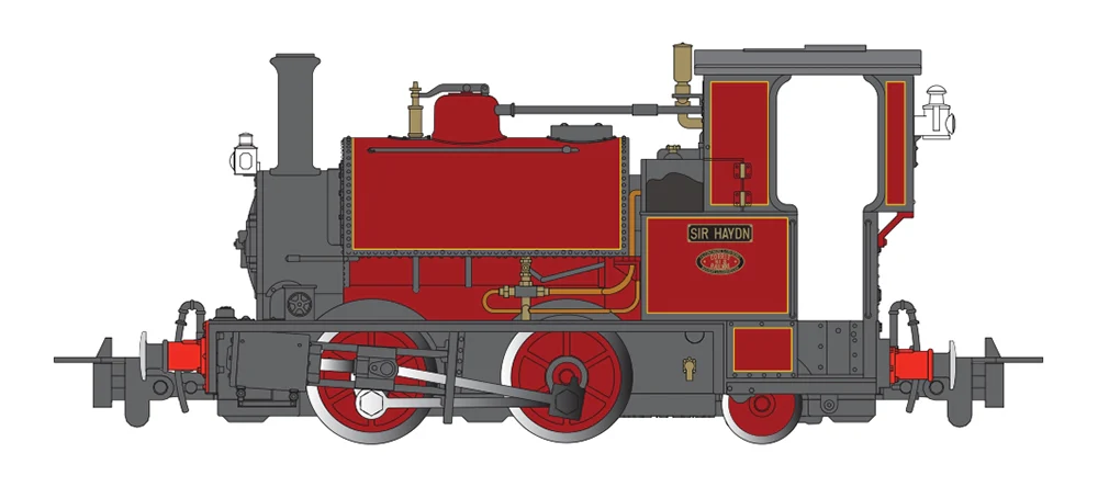Talyllyn / Corris Locomotive Hughes/Falcon 0-4-2St - Sir Haydn - Red