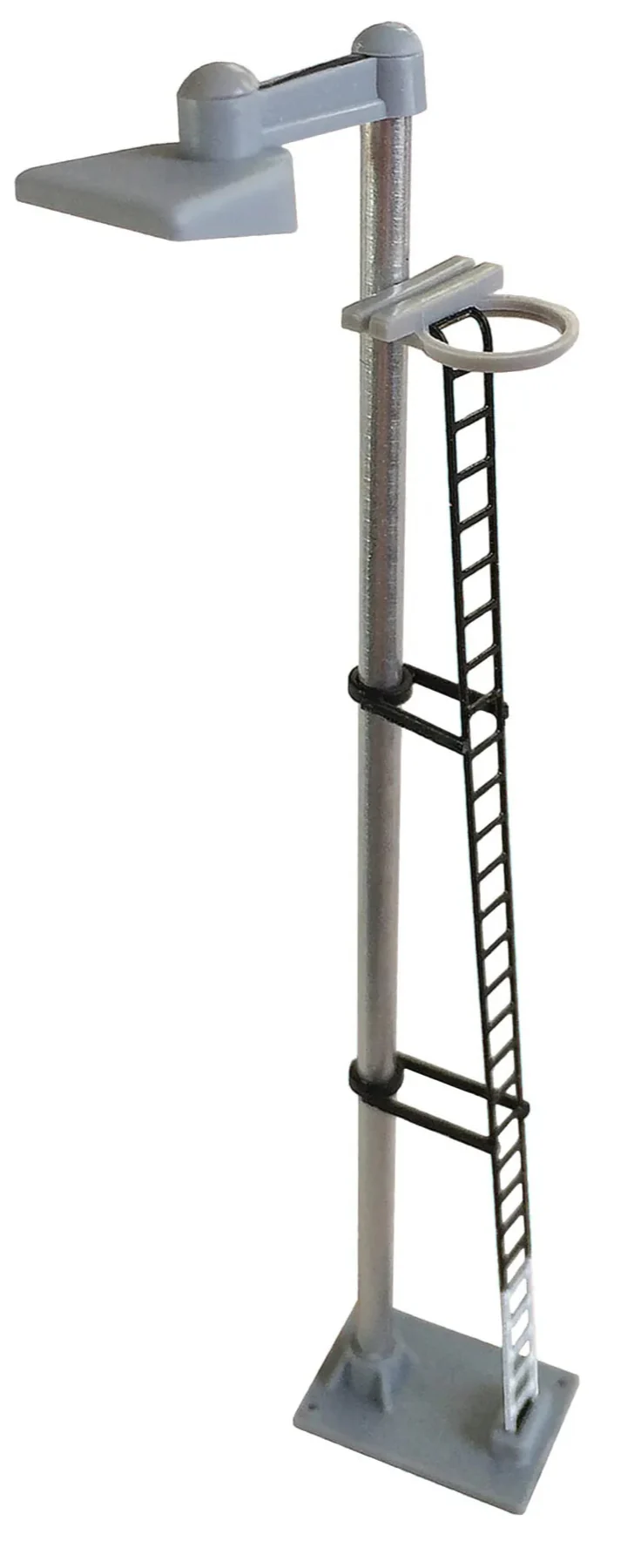 Dustpan Single Head Tall Yard Lamp (Black Ladder with White Base) White LED