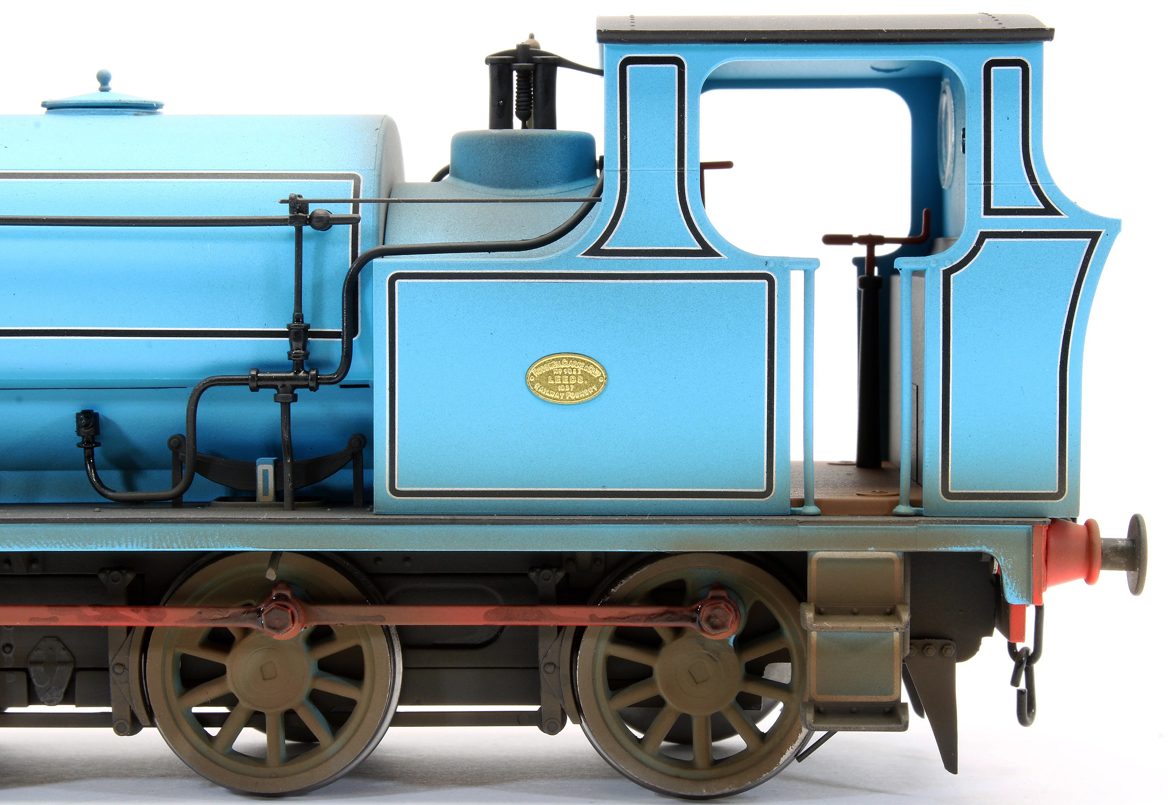 Bespoke Weathered Hudswell Clarke 0-6-0 Tank Lined Blue Steam Locomotive - Medium Finish, Works Plates Added - Image 5