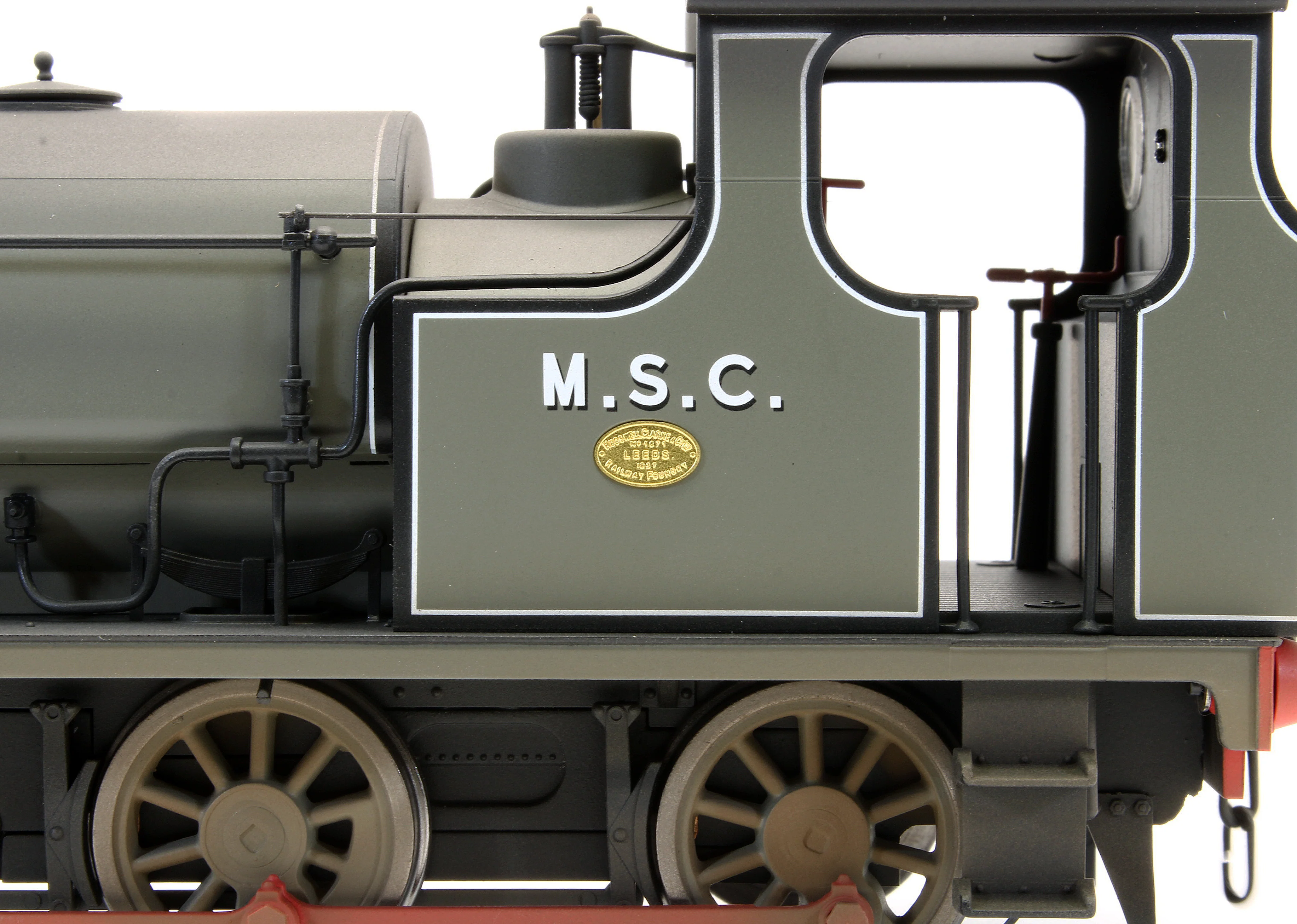 Bespoke Weathered Hudswell Clarke 0-6-0 Tank MSC Lined Grey (78) Steam Locomotive - Light Finish, Works Plate Added - Image 5