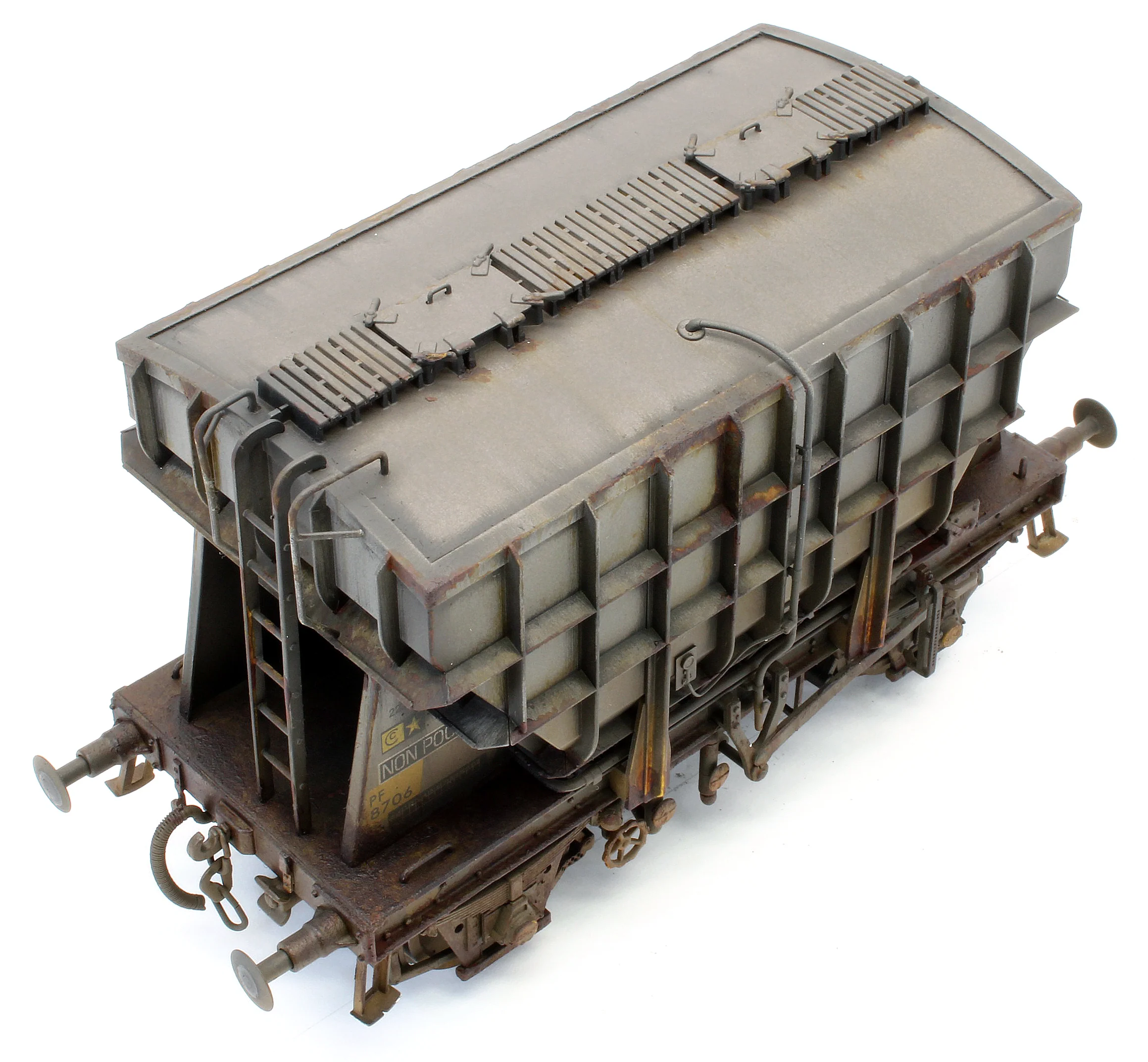 Bespoke Weathered Presflo Wagon Plain Grey 8706 (TOPS) - Deluxe Finish - Image 9