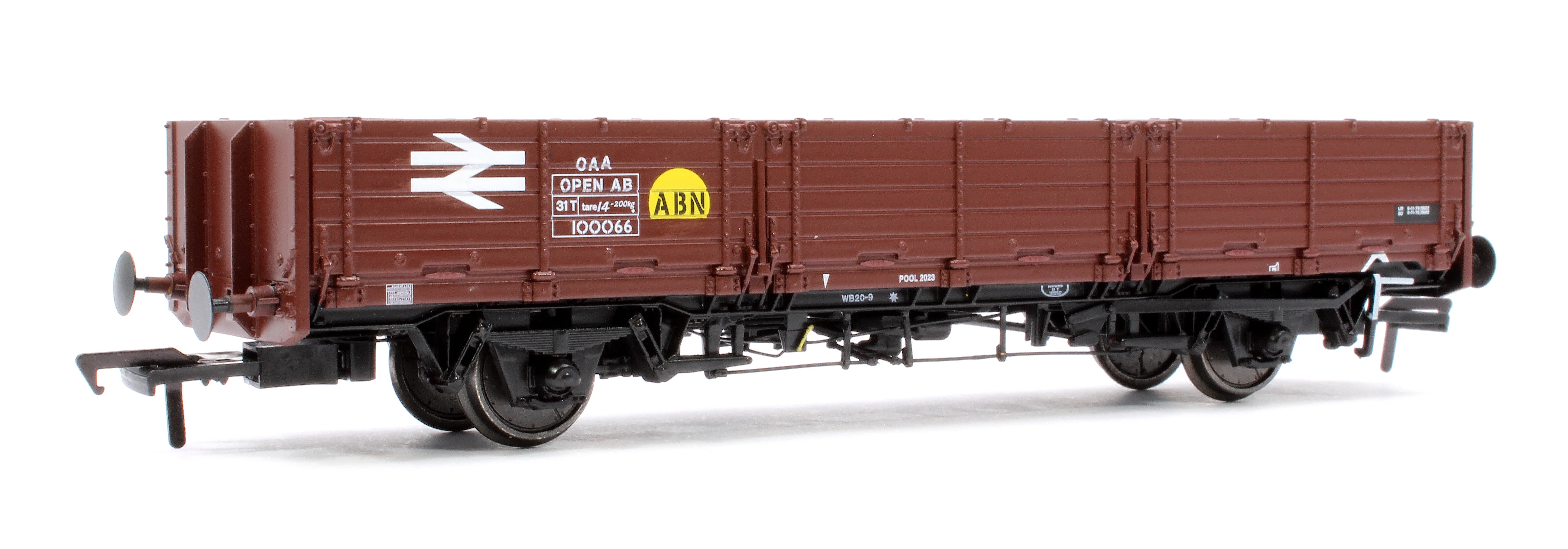 BR ‘Open AB’ OAA Wagon No. 100066, BR bauxite, yellow ‘ABN’ spot - Image 3